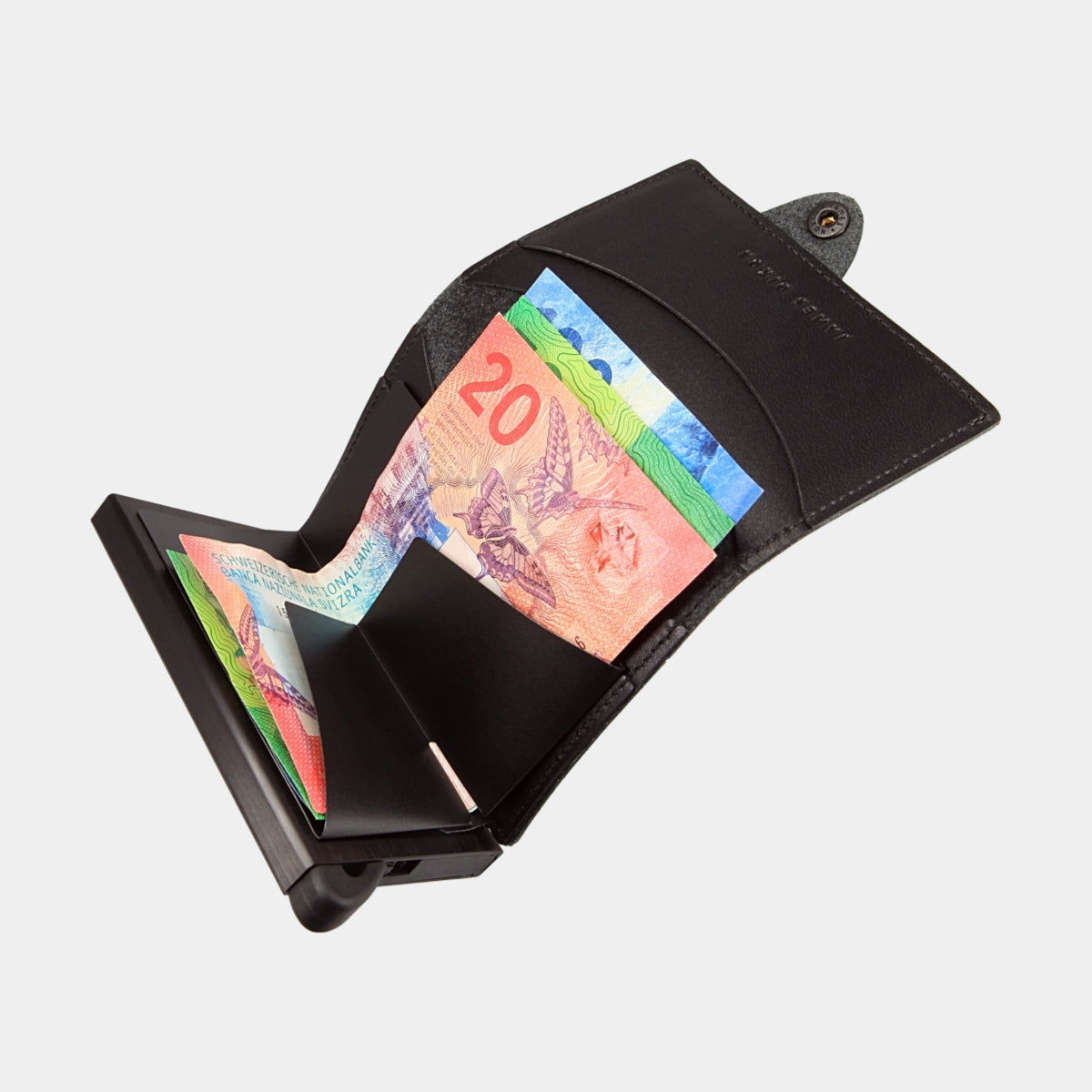 Black - One - Snap - Wallet