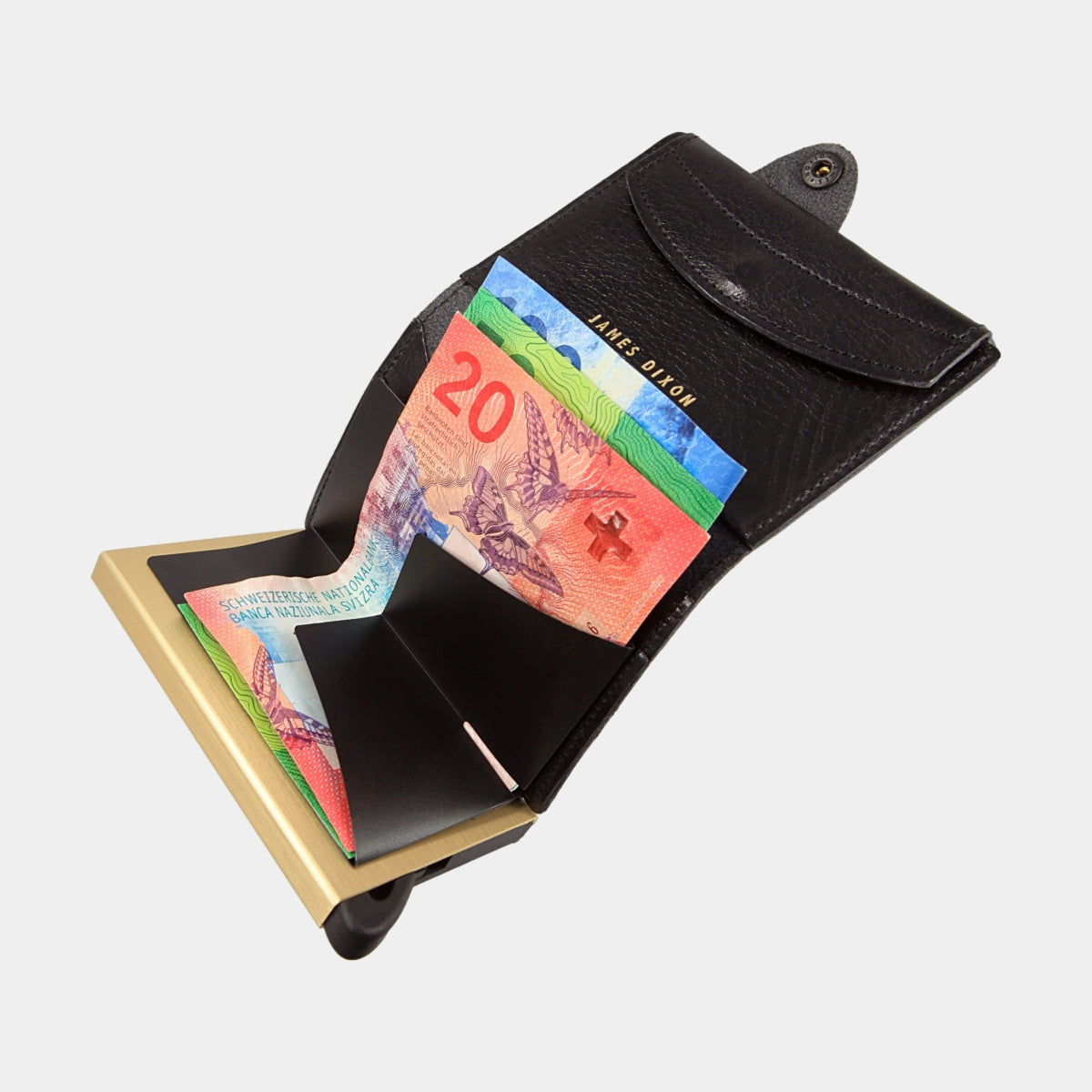 Black/Gold - Classic - Monedero - Botón - Cartera