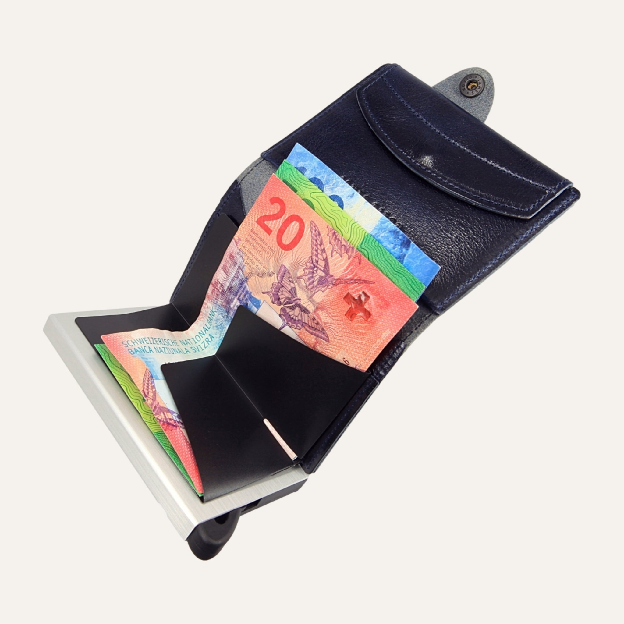 Blue - Classic - Coin Pocket - Snap - Wallet