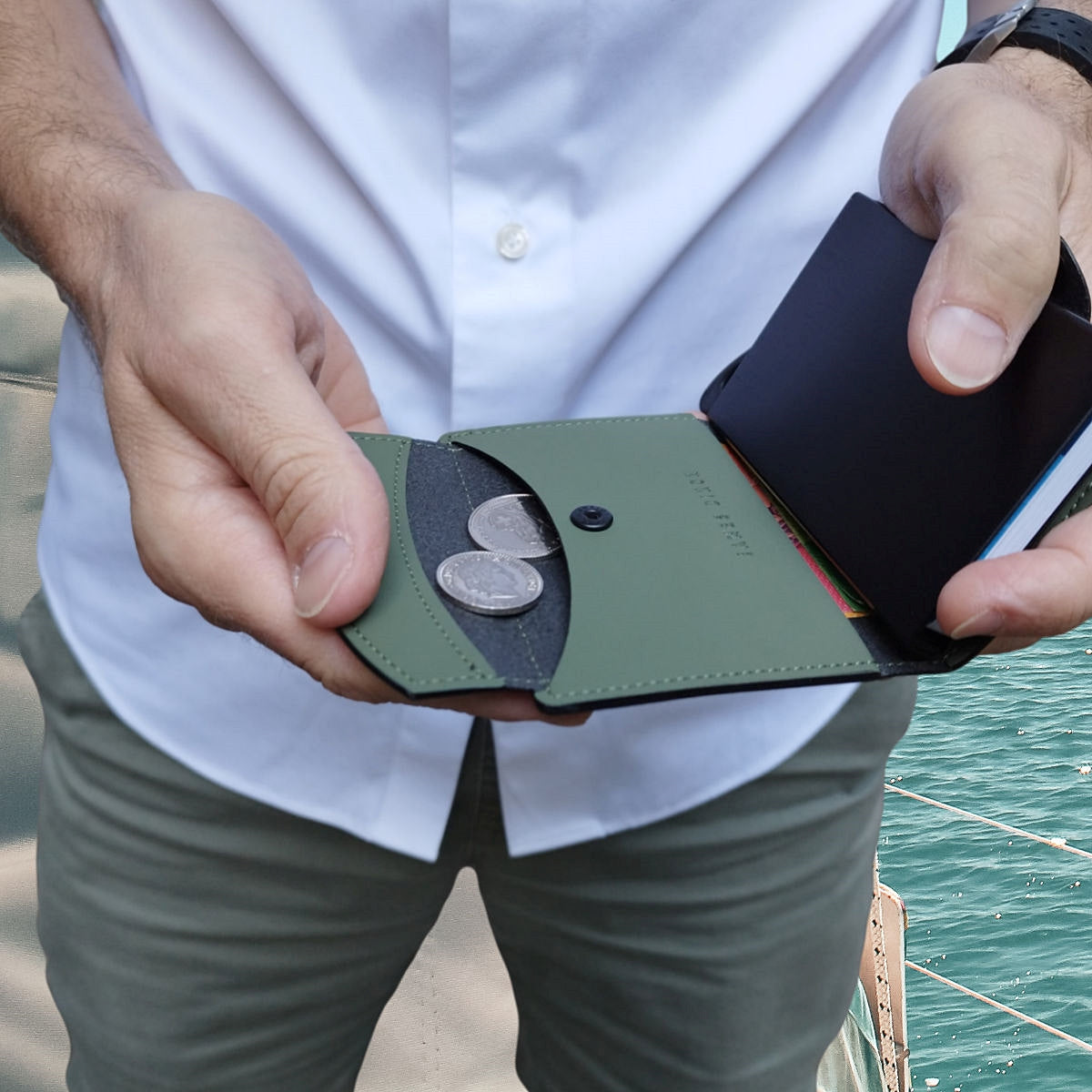 Green - Nautica - Coin Pocket - Snap - Wallet