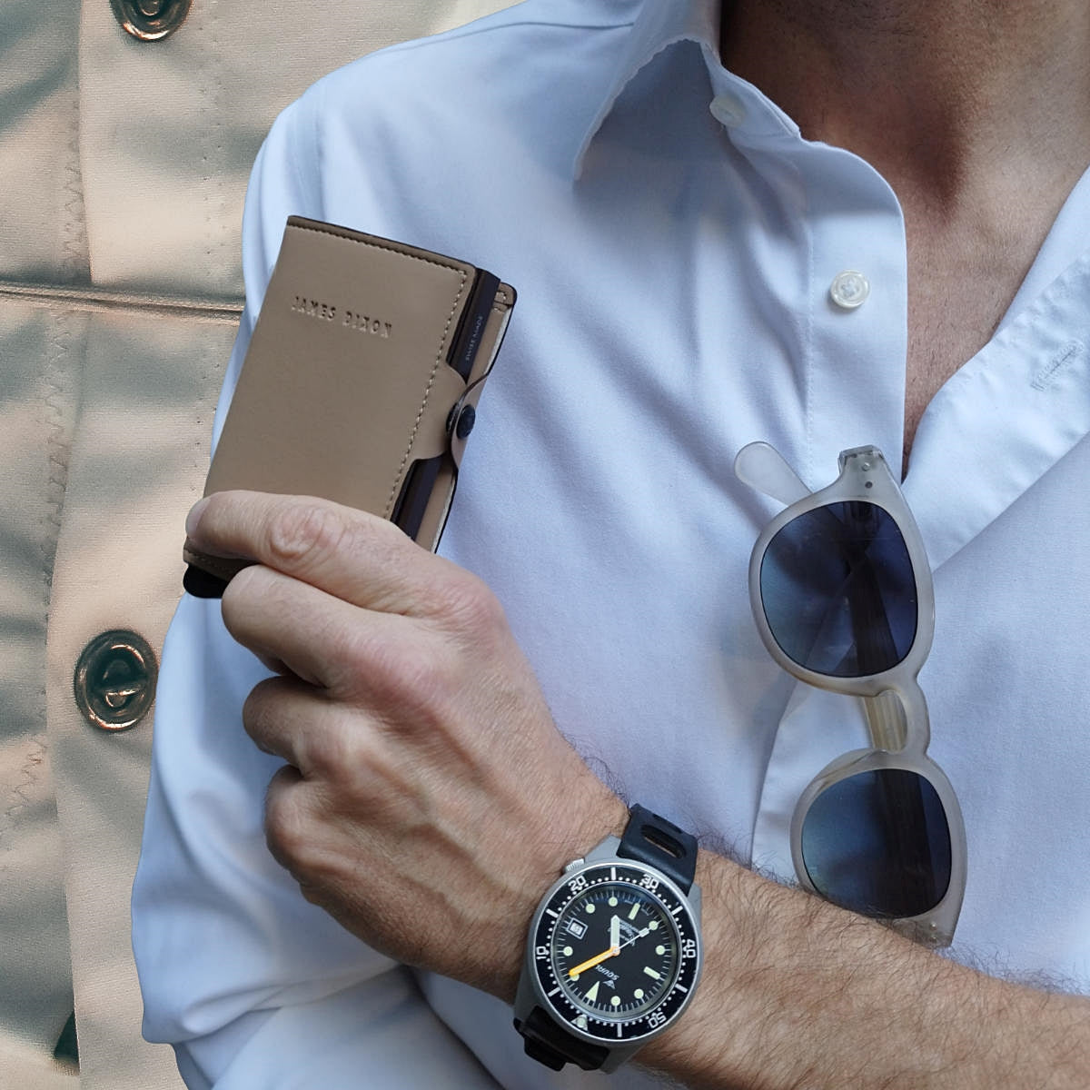 Sand Brown - Nautica - Monedero - Botón - Cartera