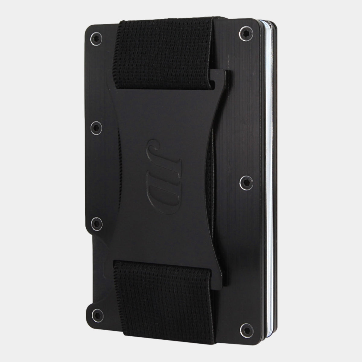 Black - Brushed Aluminium - Banda Billetes - Tarjetero