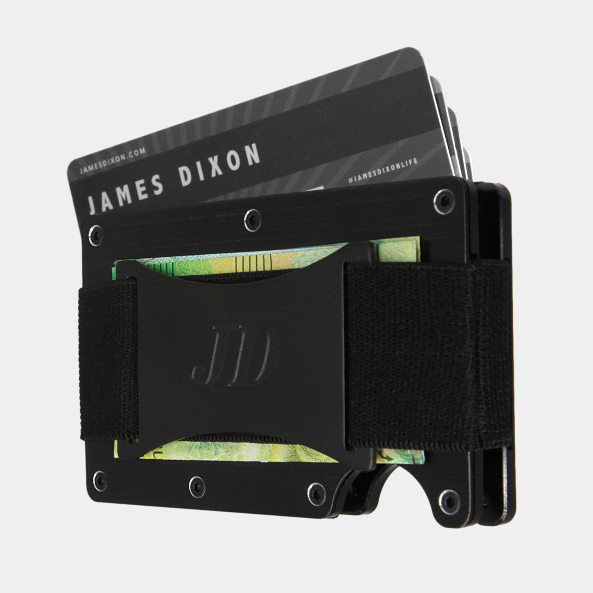 Black - Brushed Aluminium - Banda Billetes - Tarjetero