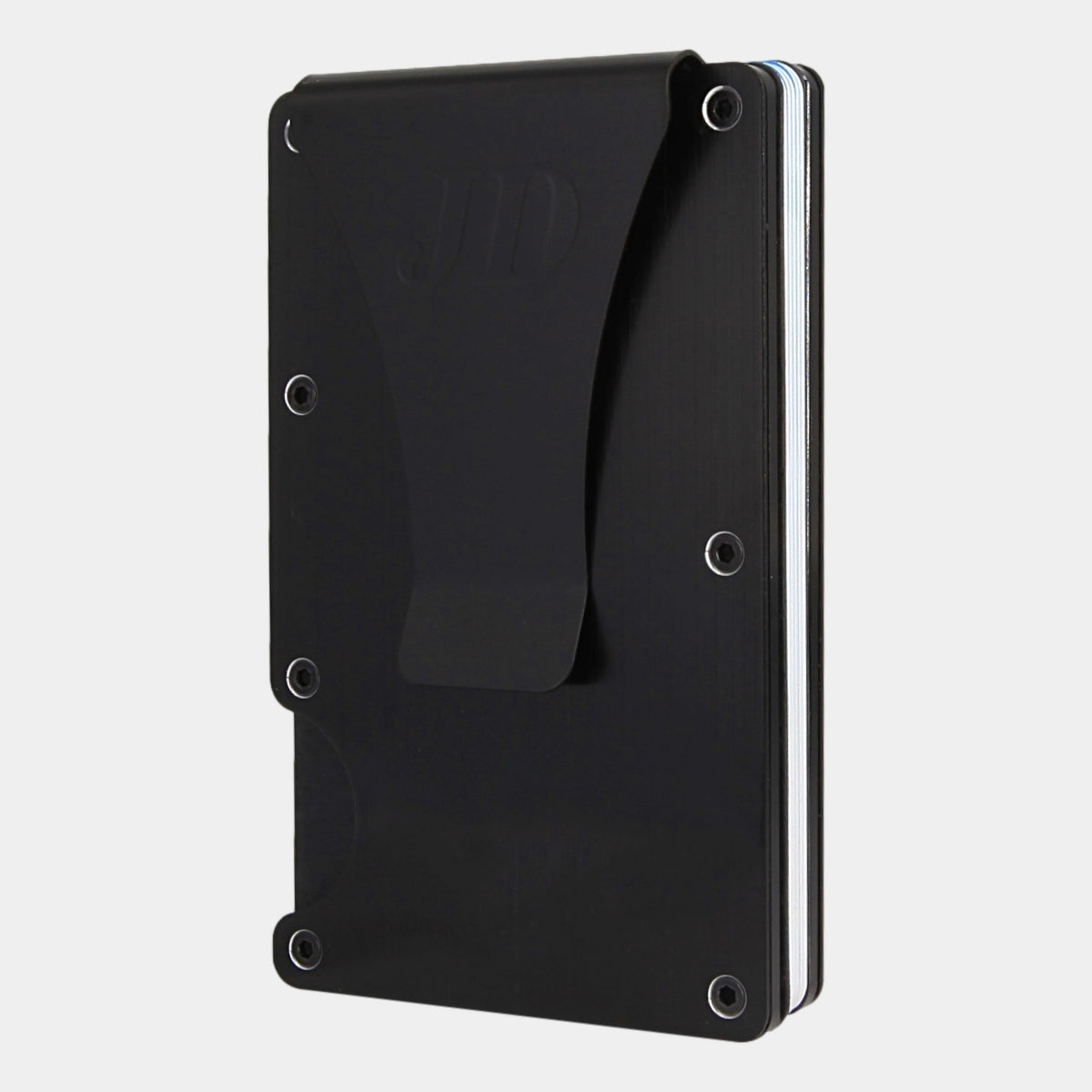 Black - Brushed Aluminium - Sujeta Billetes - Tarjetero