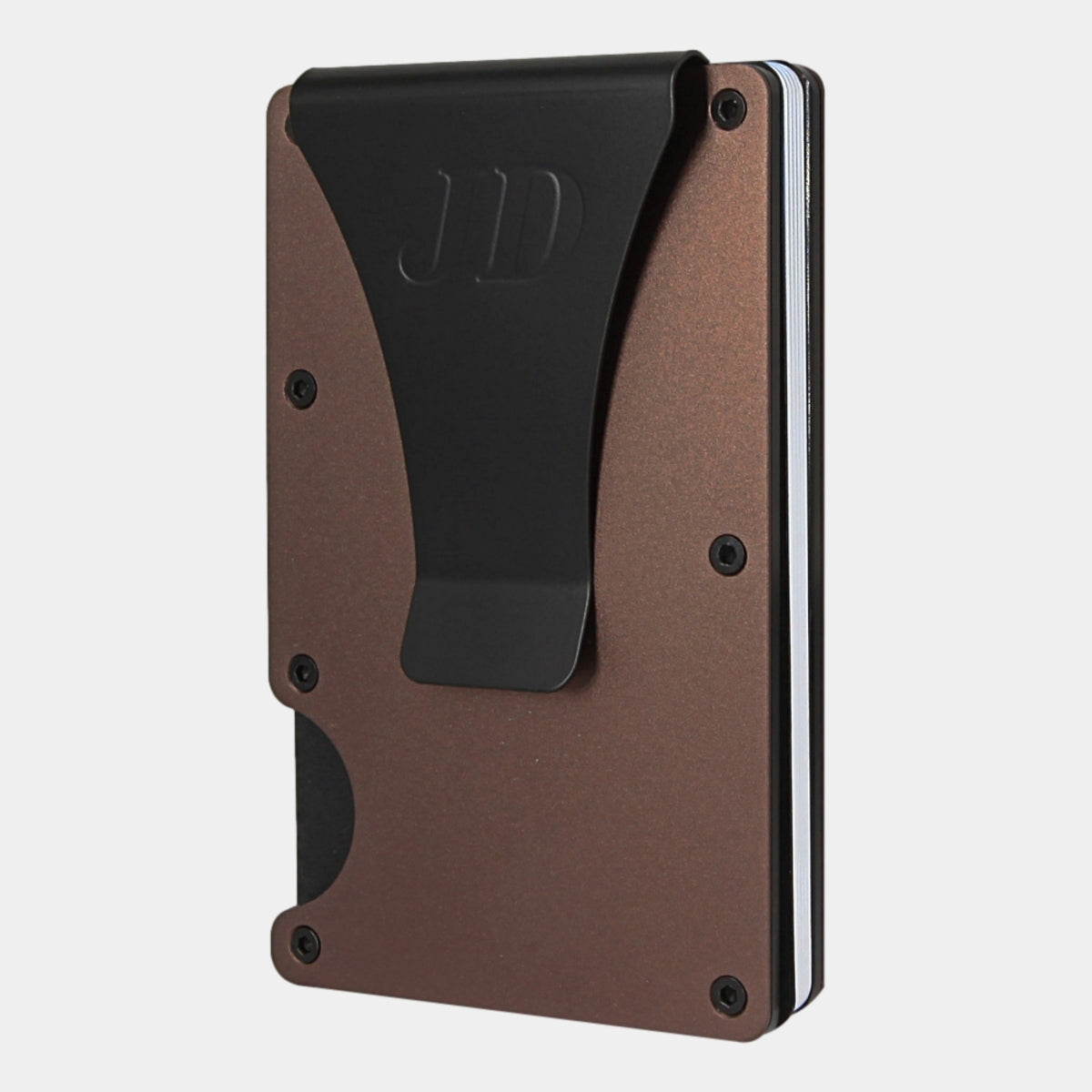 Espresso Brown - Aluminium - Sujeta Billetes - Tarjetero