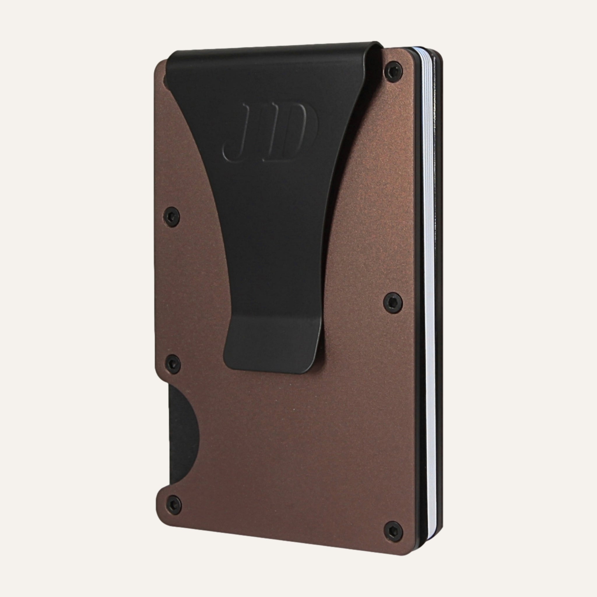 Espresso Brown - Aluminium - Fermasoldi - Portacarte