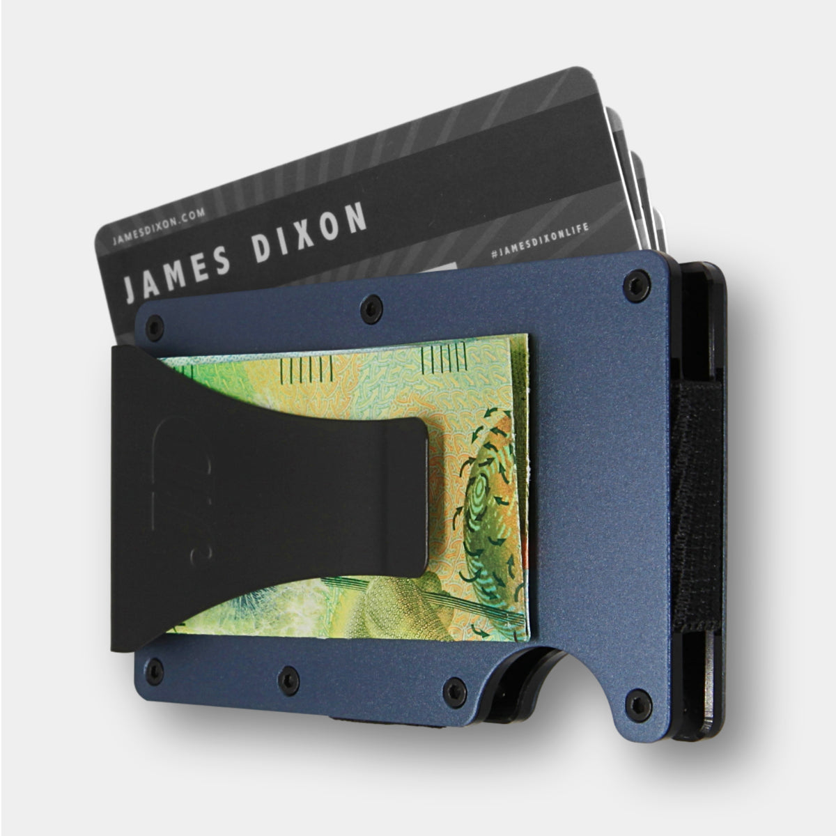 Steel Blue - Aluminium - Sujeta Billetes - Tarjetero