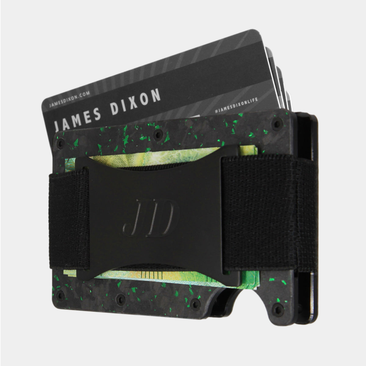 Black/Green - Carbon - Banda Billetes - Tarjetero