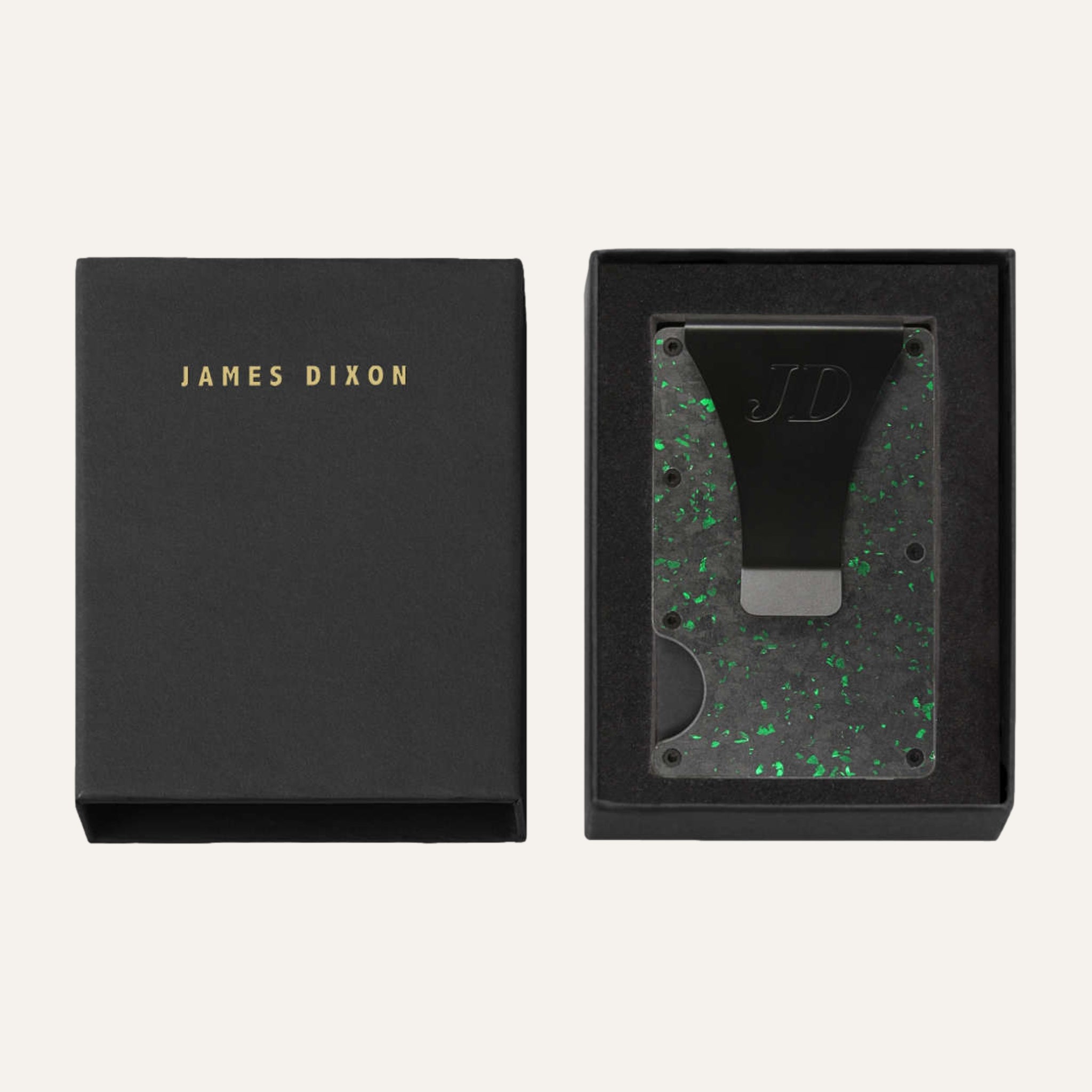 Black/Green - Carbon - Geldklammer - Kartenhalter