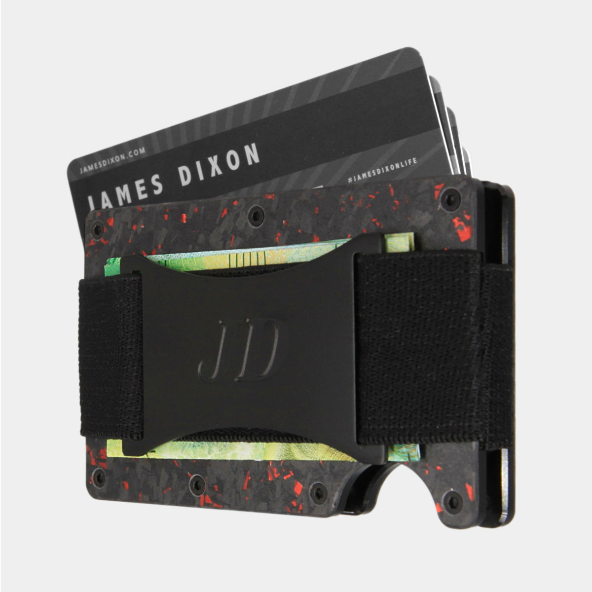 Black/Red - Carbon - Banda Billetes - Tarjetero