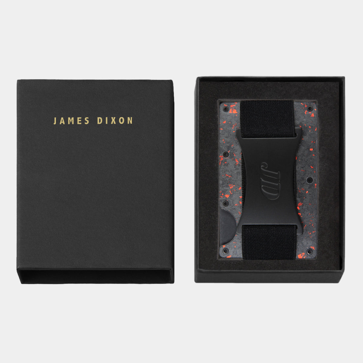 Black/Red - Carbon - Banda Billetes - Tarjetero