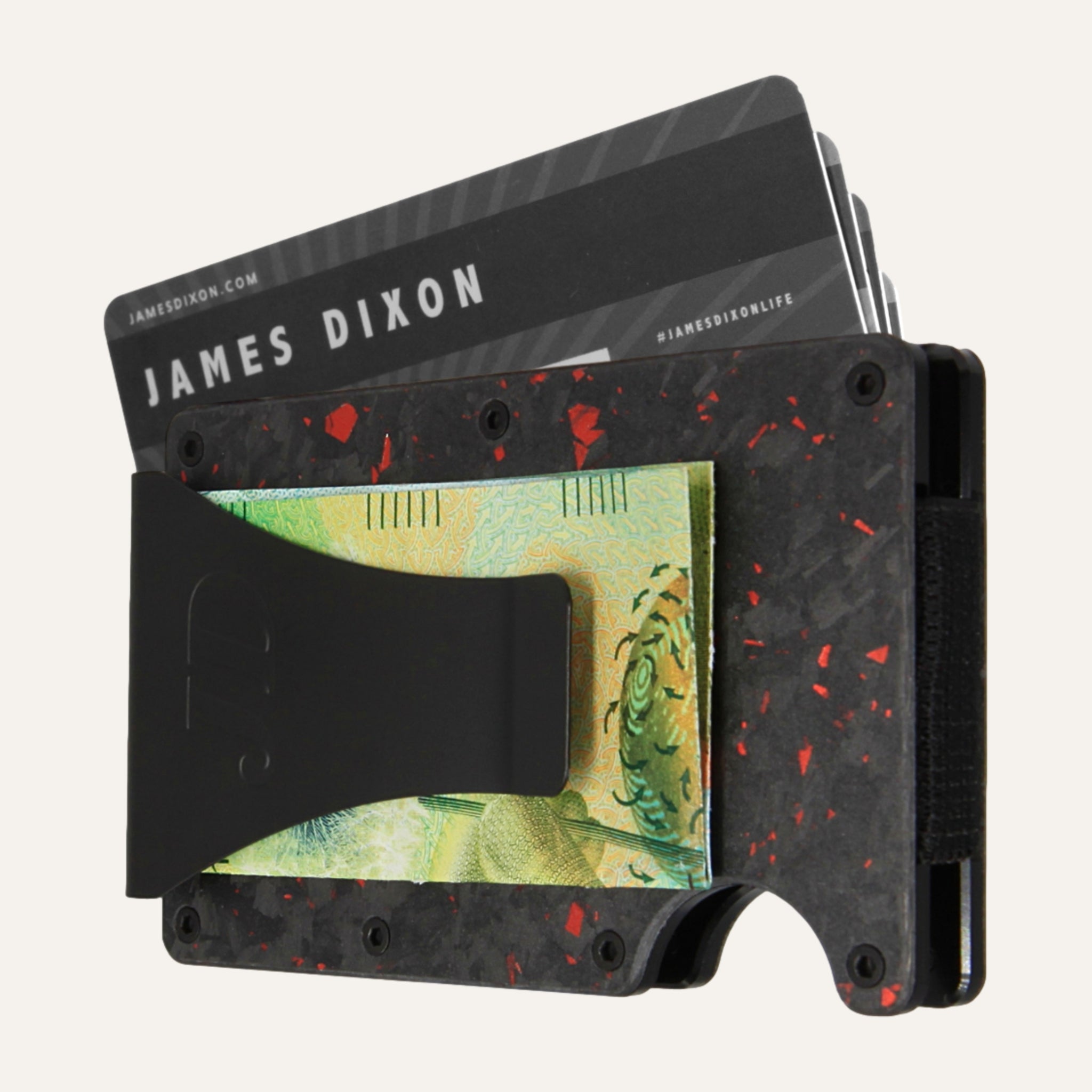 Black/Red - Carbon - Money Clip - Wallet