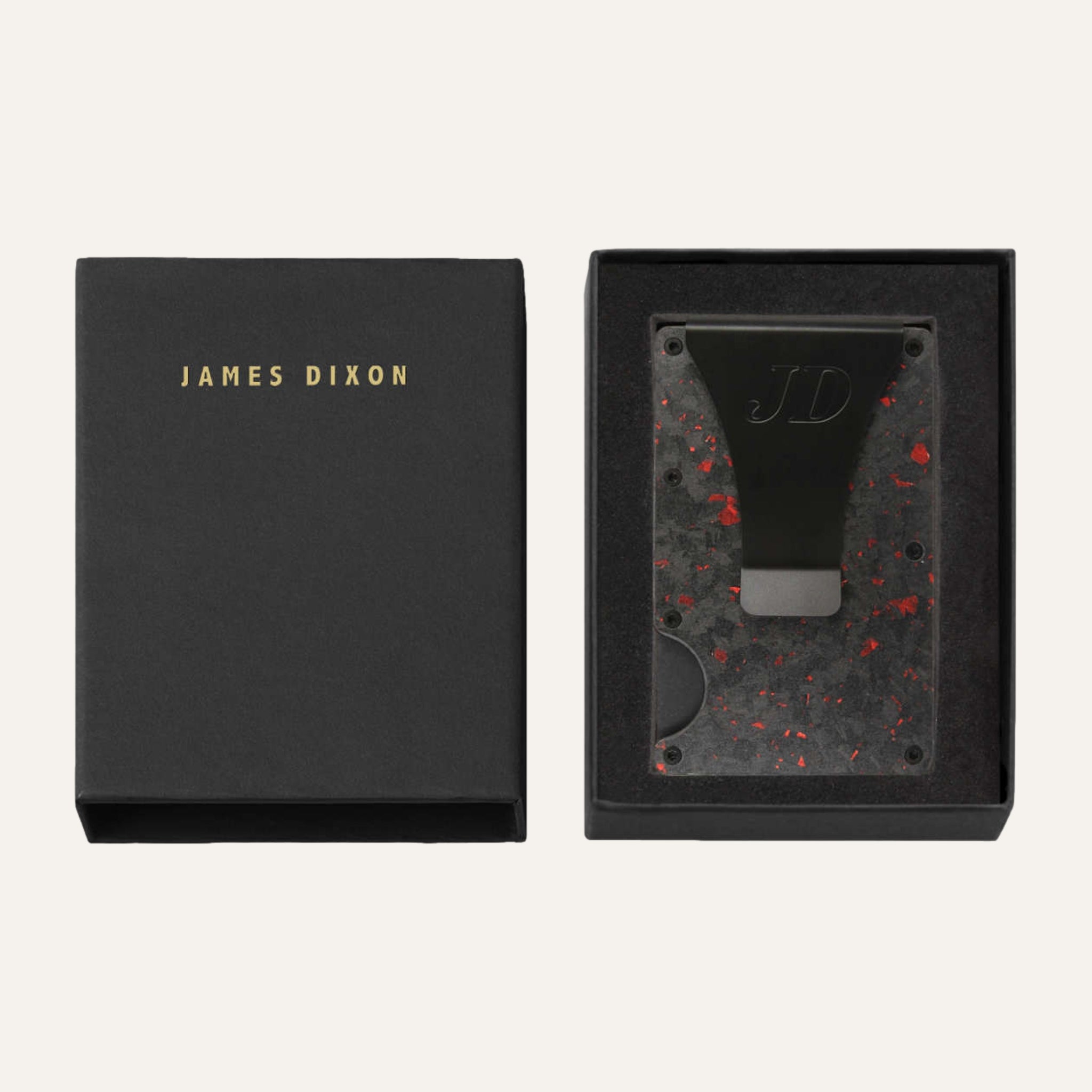 Black/Red - Carbon - Money Clip - Wallet
