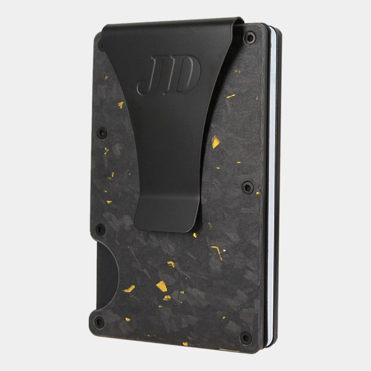 Forged Carbon - Matt Black Yellow - Money Clip