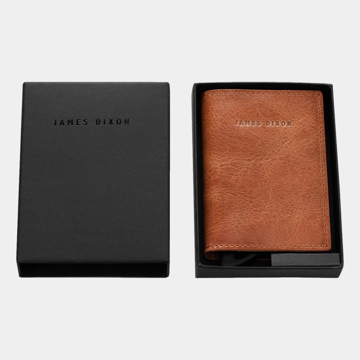 jd0006 james dixon puro classic camel brown wallet box