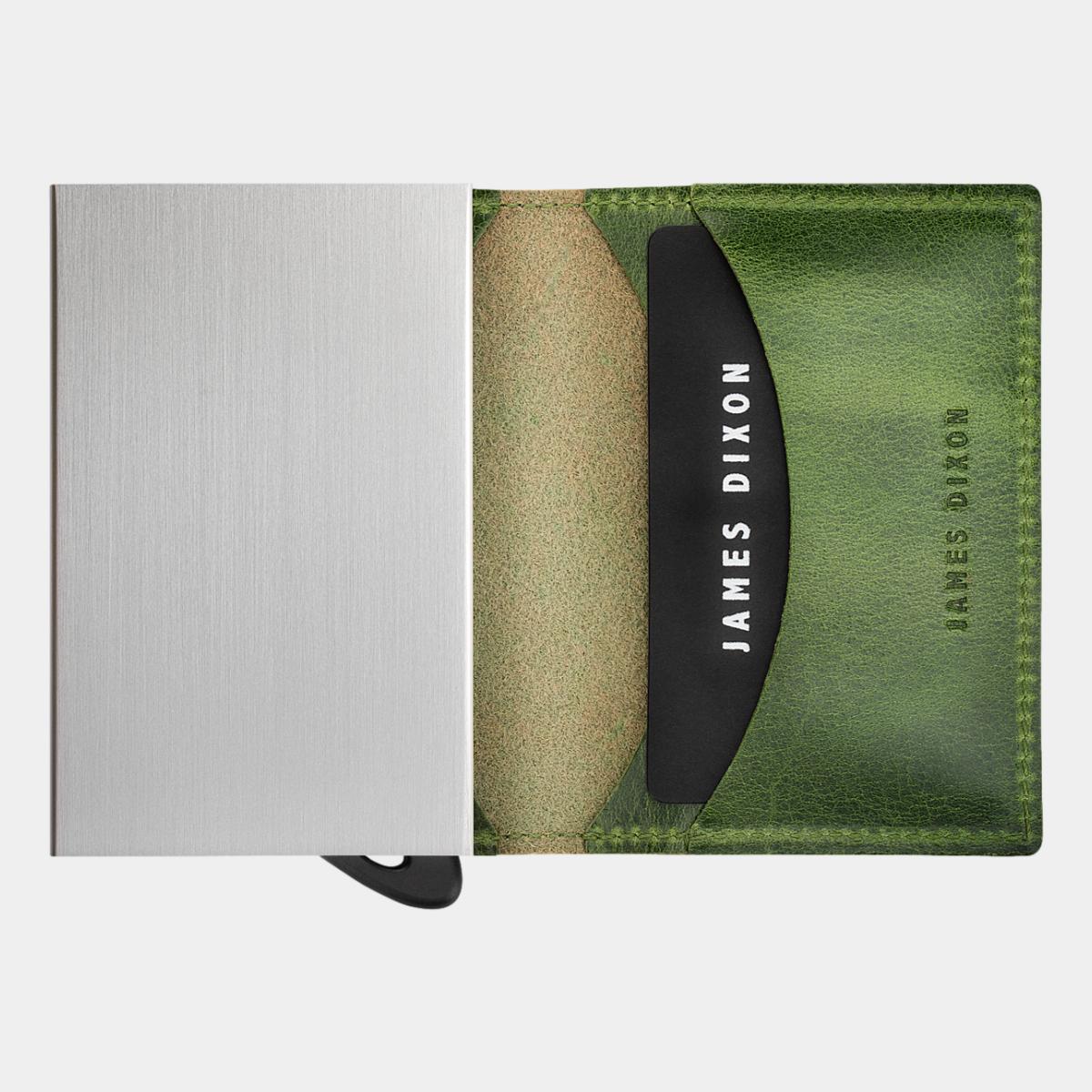 jd0008 james dixon puro classic green wallet open