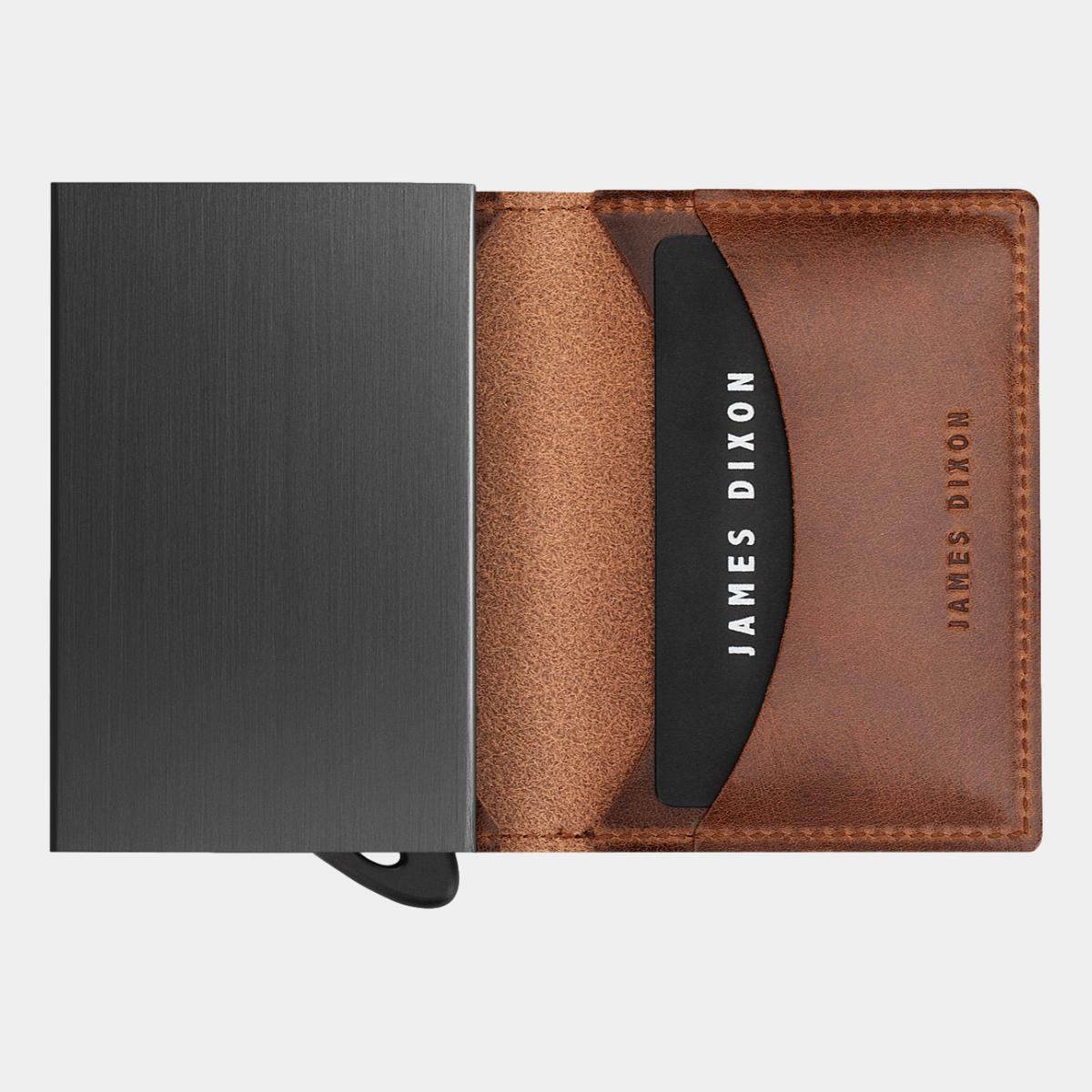 jd0009 james dixon puro classic havana brown wallet open