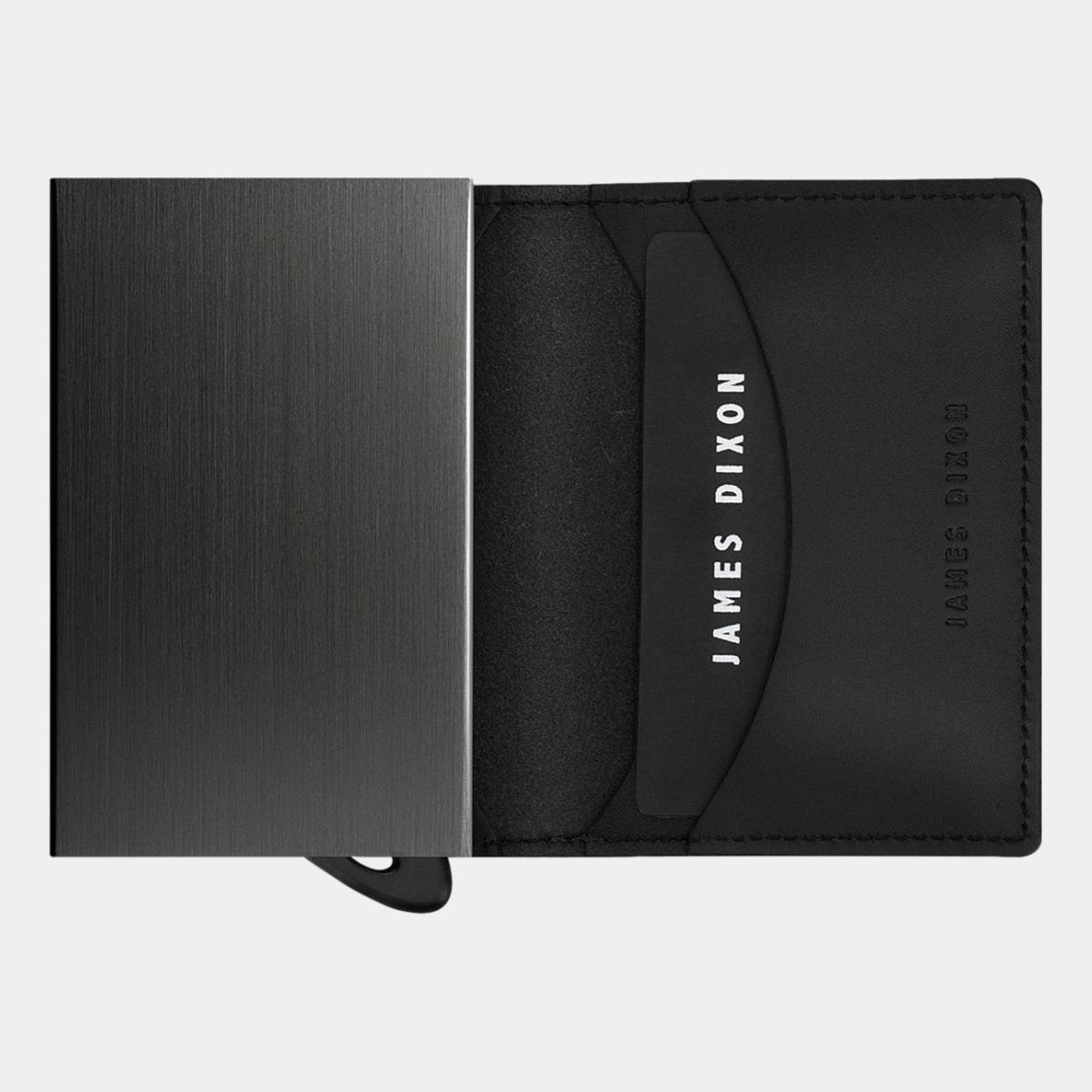 jd0021 james dixon puro one all black wallet open