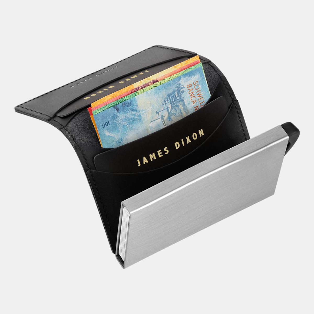 jd0023 james dixon puro one black silver wallet notes