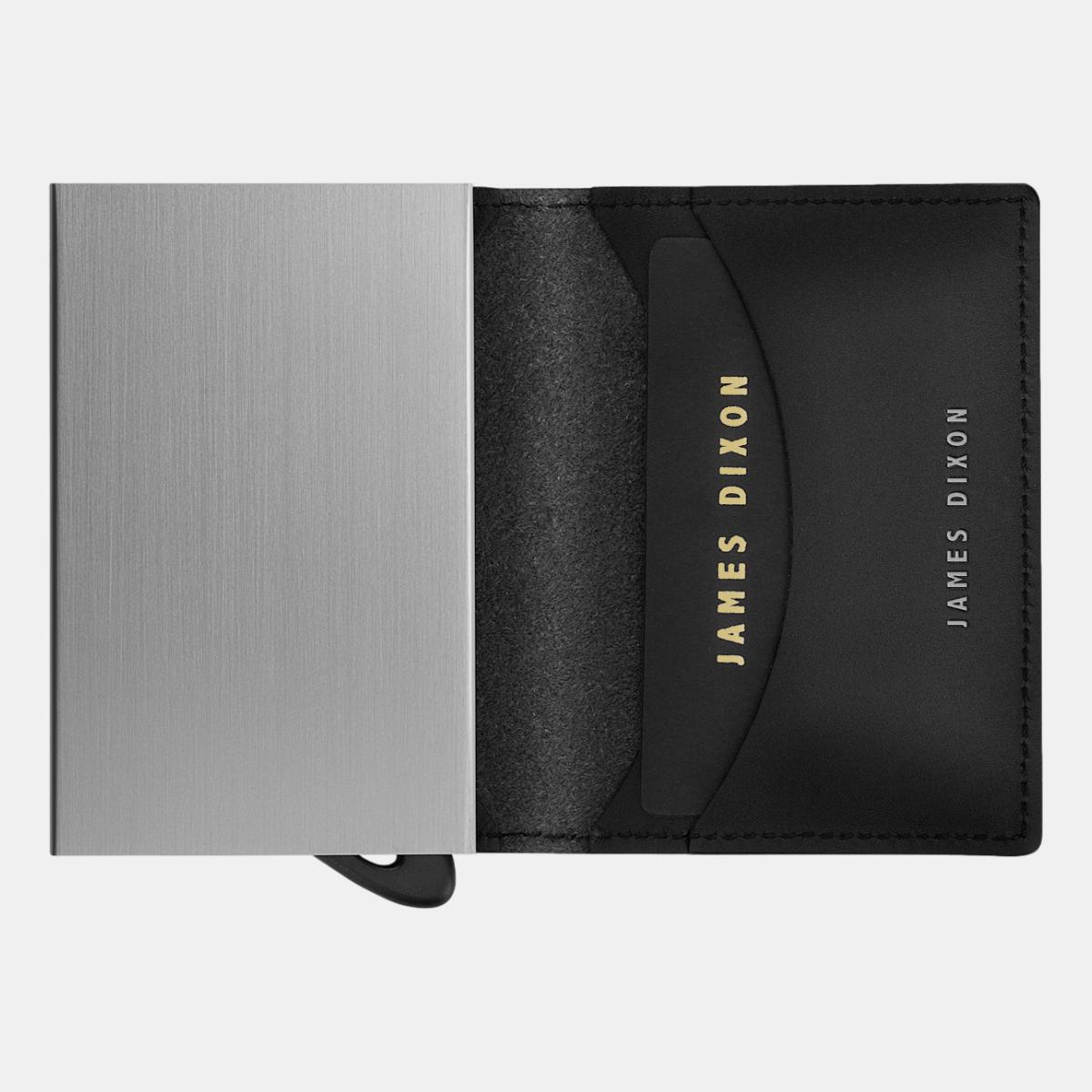jd0023 james dixon puro one black silver wallet open