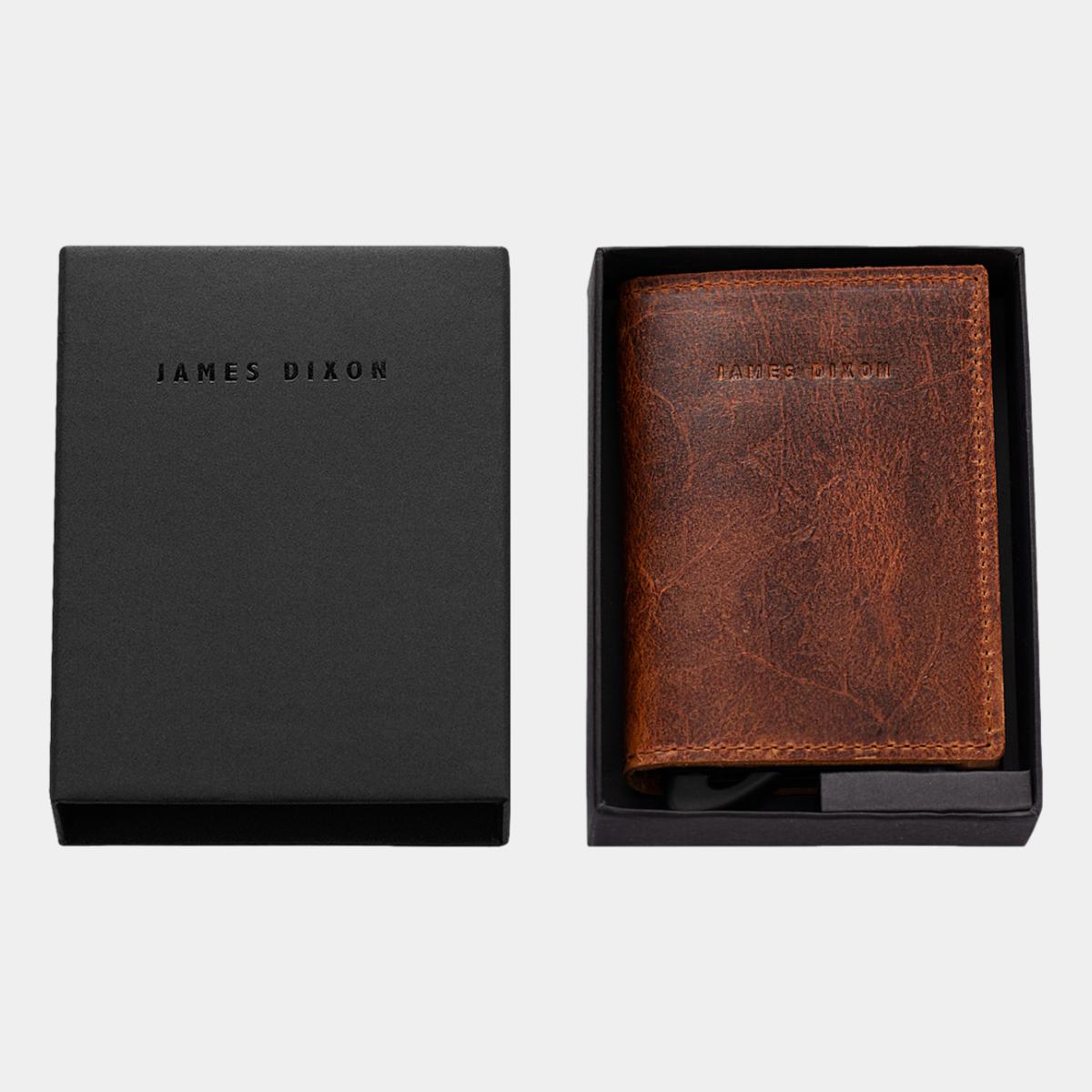 jd0027 james dixon puro raw redwood brown wallet box