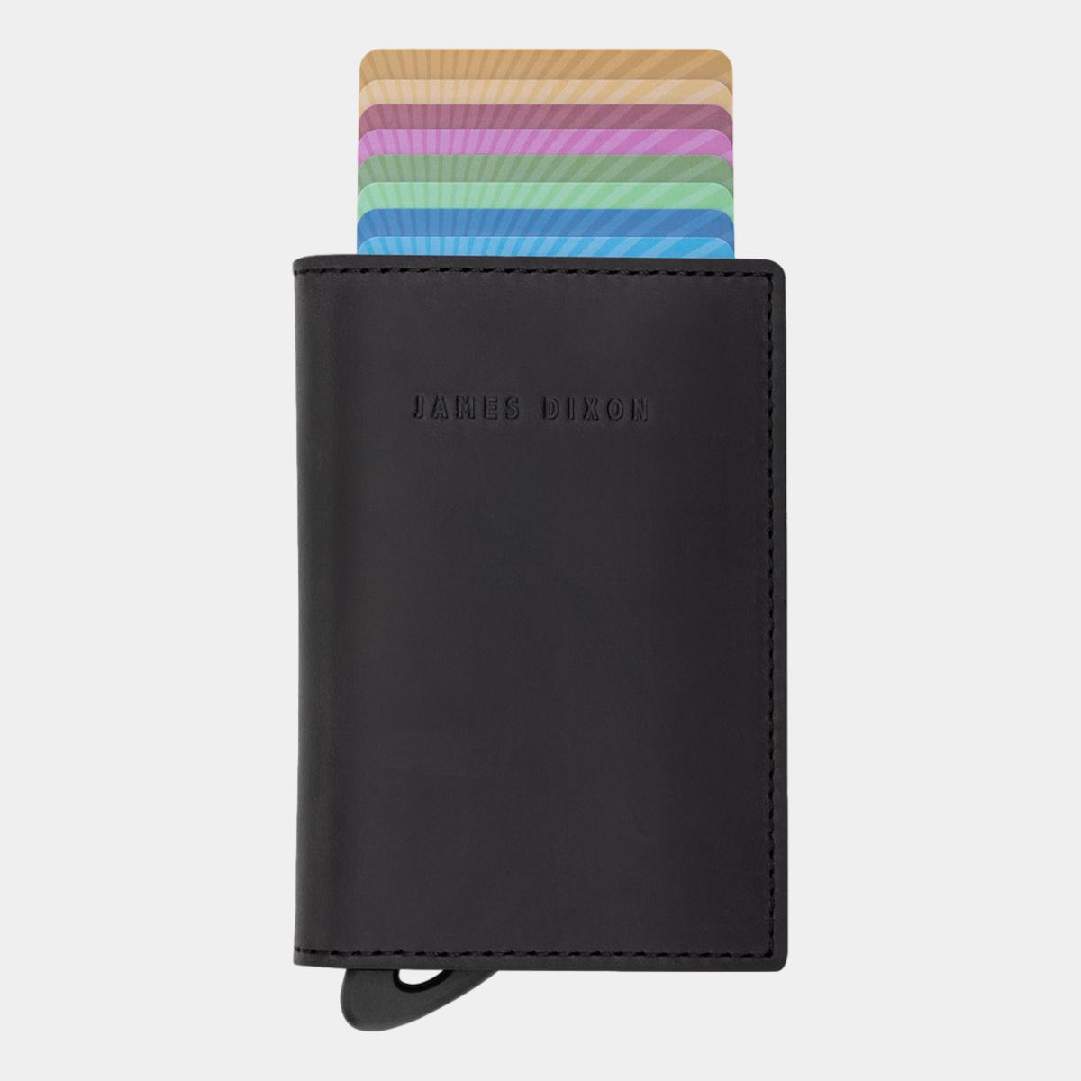 jd0030 james dixon puro vintage all black wallet front