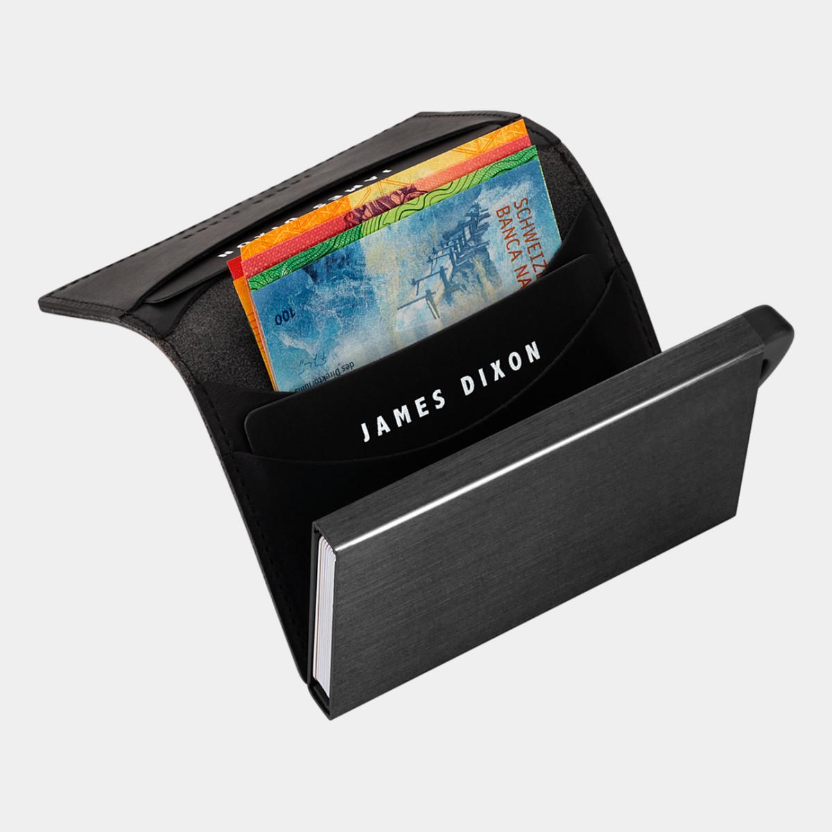 jd0030 james dixon puro vintage all black wallet notes