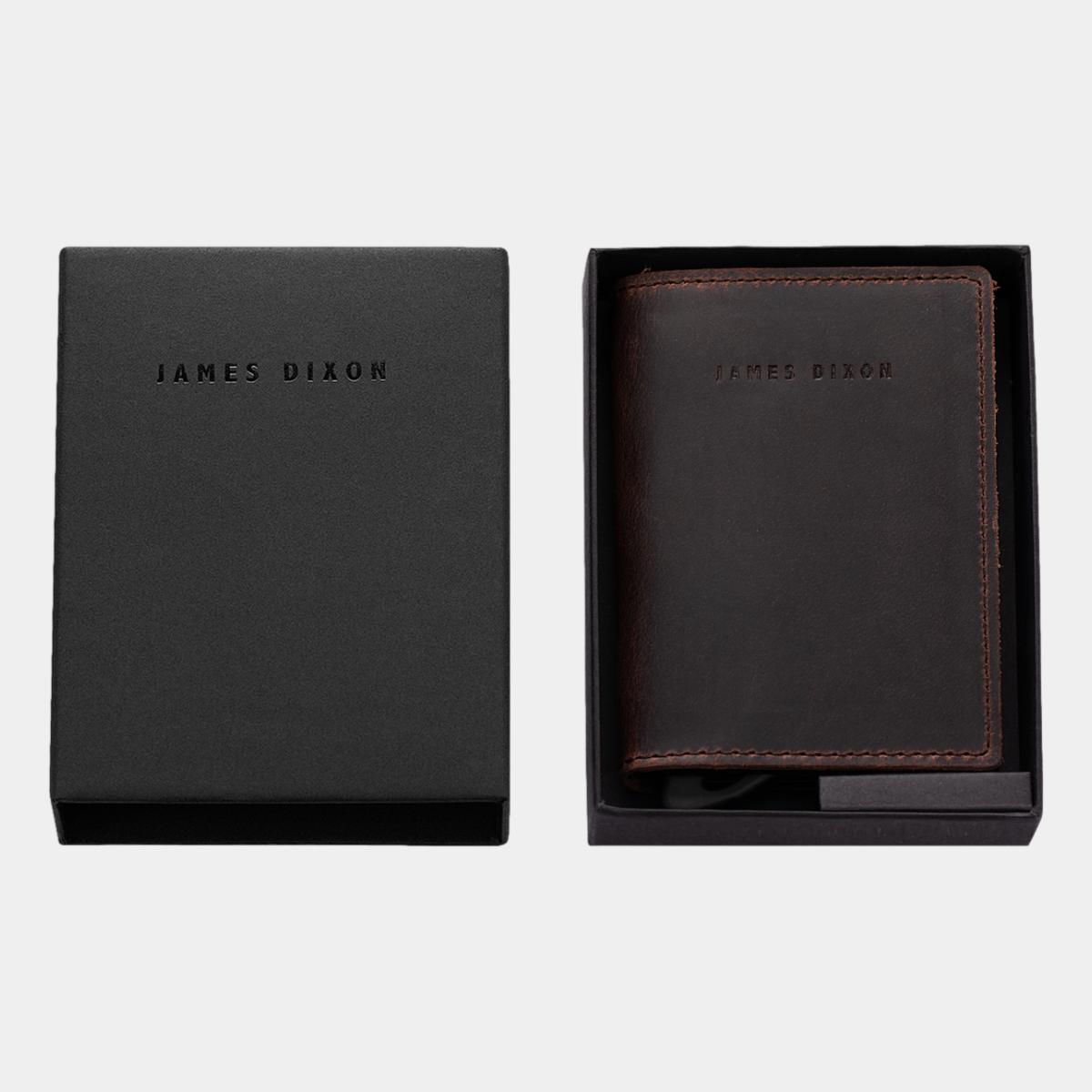 jd0033 james dixon puro vintage cacao brown wallet box