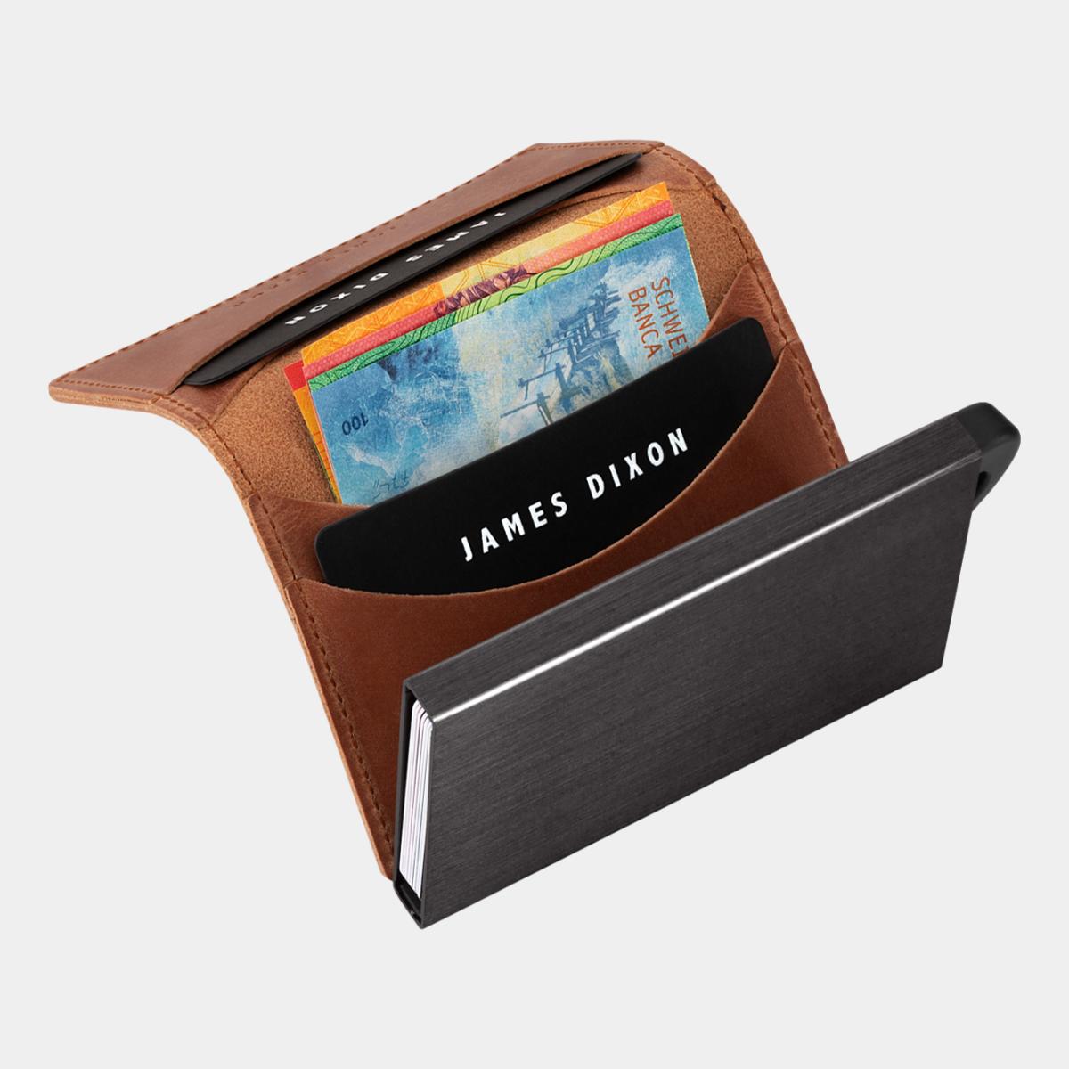 jd0034 james dixon puro vintage camel brown wallet notes