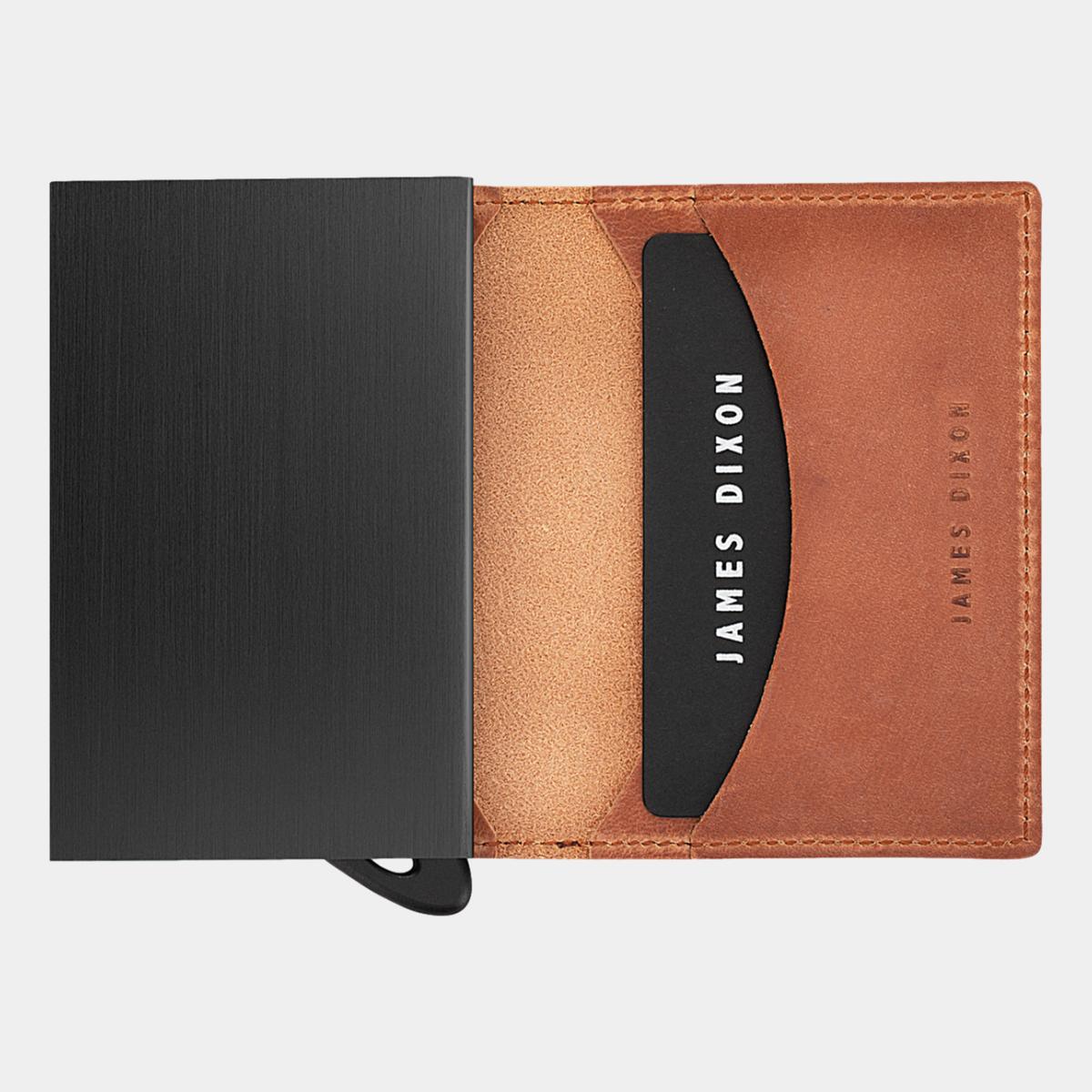 jd0034 james dixon puro vintage camel brown wallet open