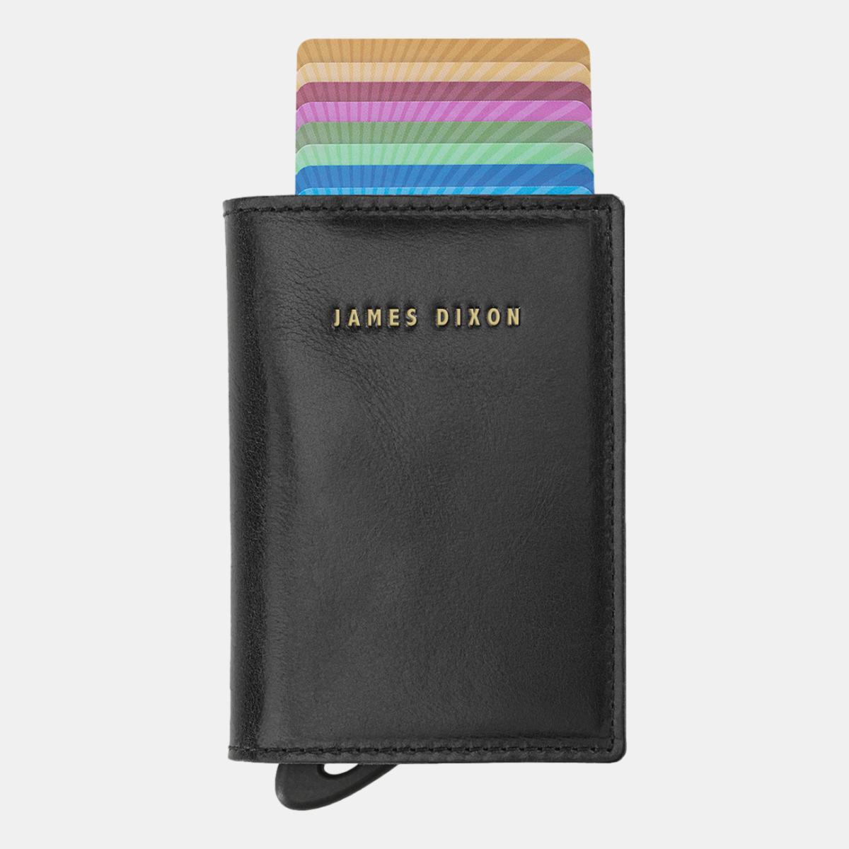 jd0045 james dixon puro classic black gold coin pocket wallet front