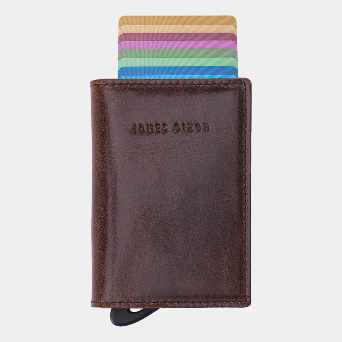jd0049 james dixon puro classic cacao brown coin pocket wallet front