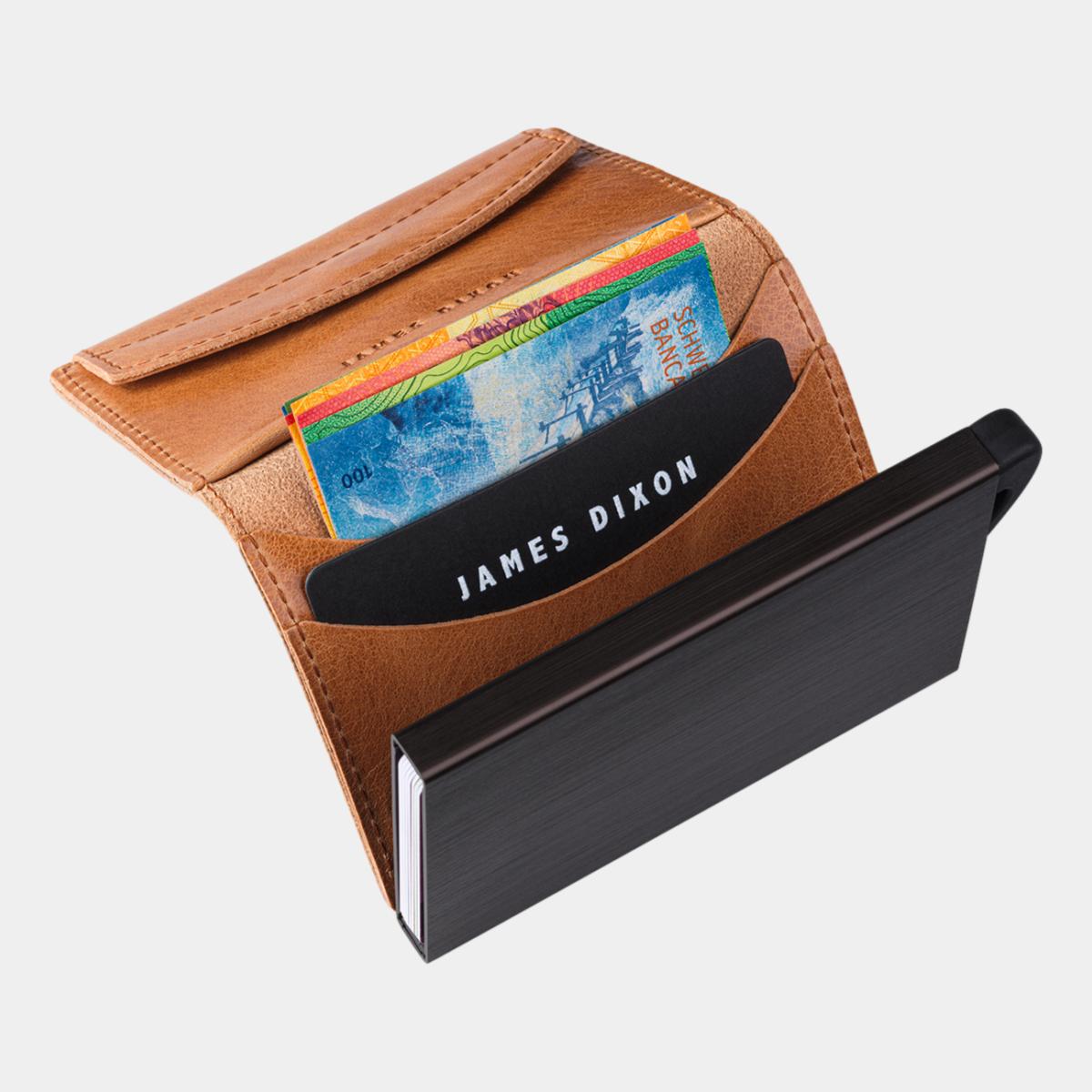 jd0051 james dixon puro classic camel brown coin pocket wallet notes