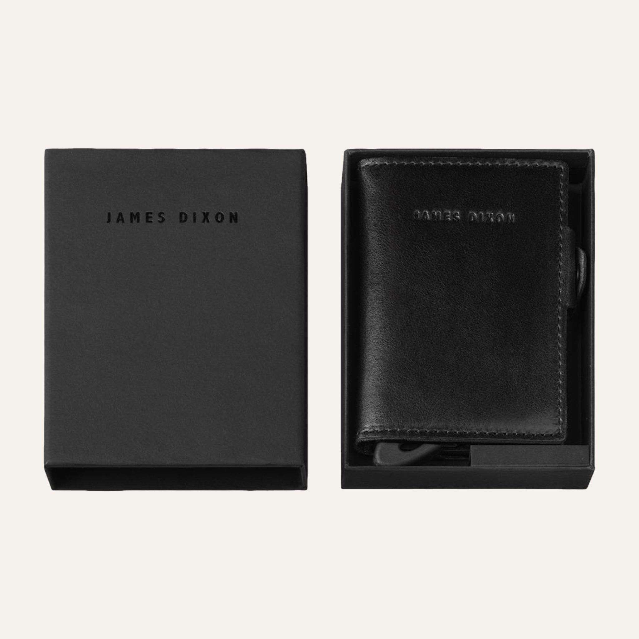 All Black - Classic - Münzfach - Knopf - Portemonnaie