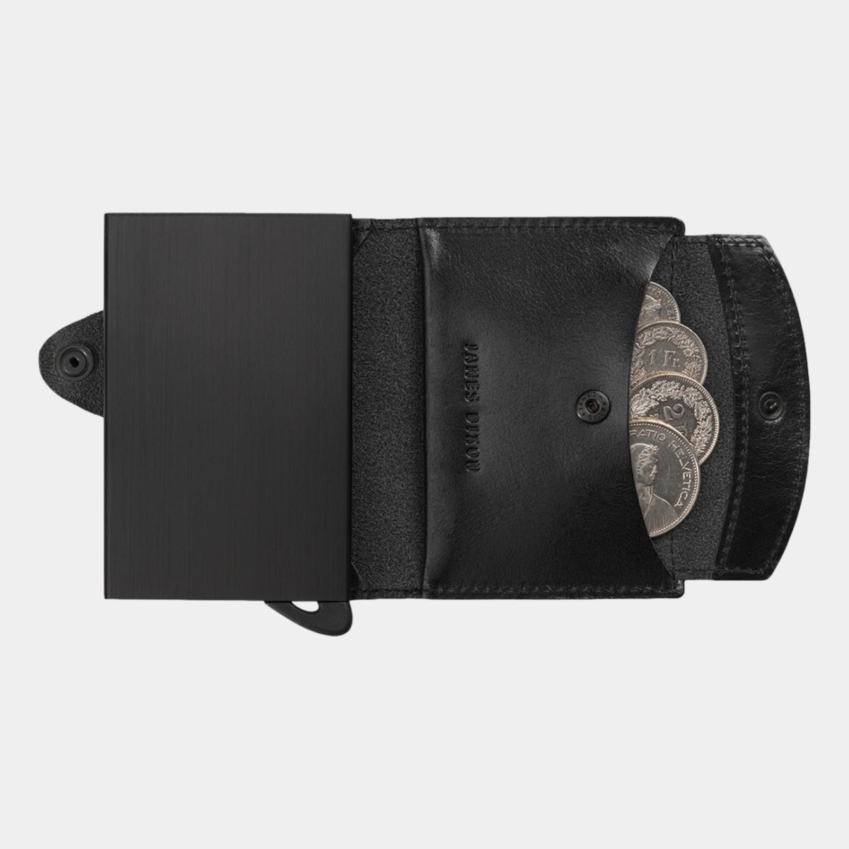 jd0073 james dixon boton classic all black coin pocket wallet coins