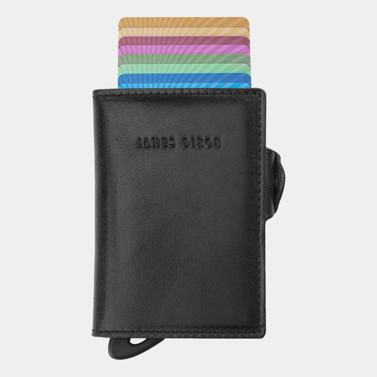 jd0073 james dixon boton classic all black coin pocket wallet front