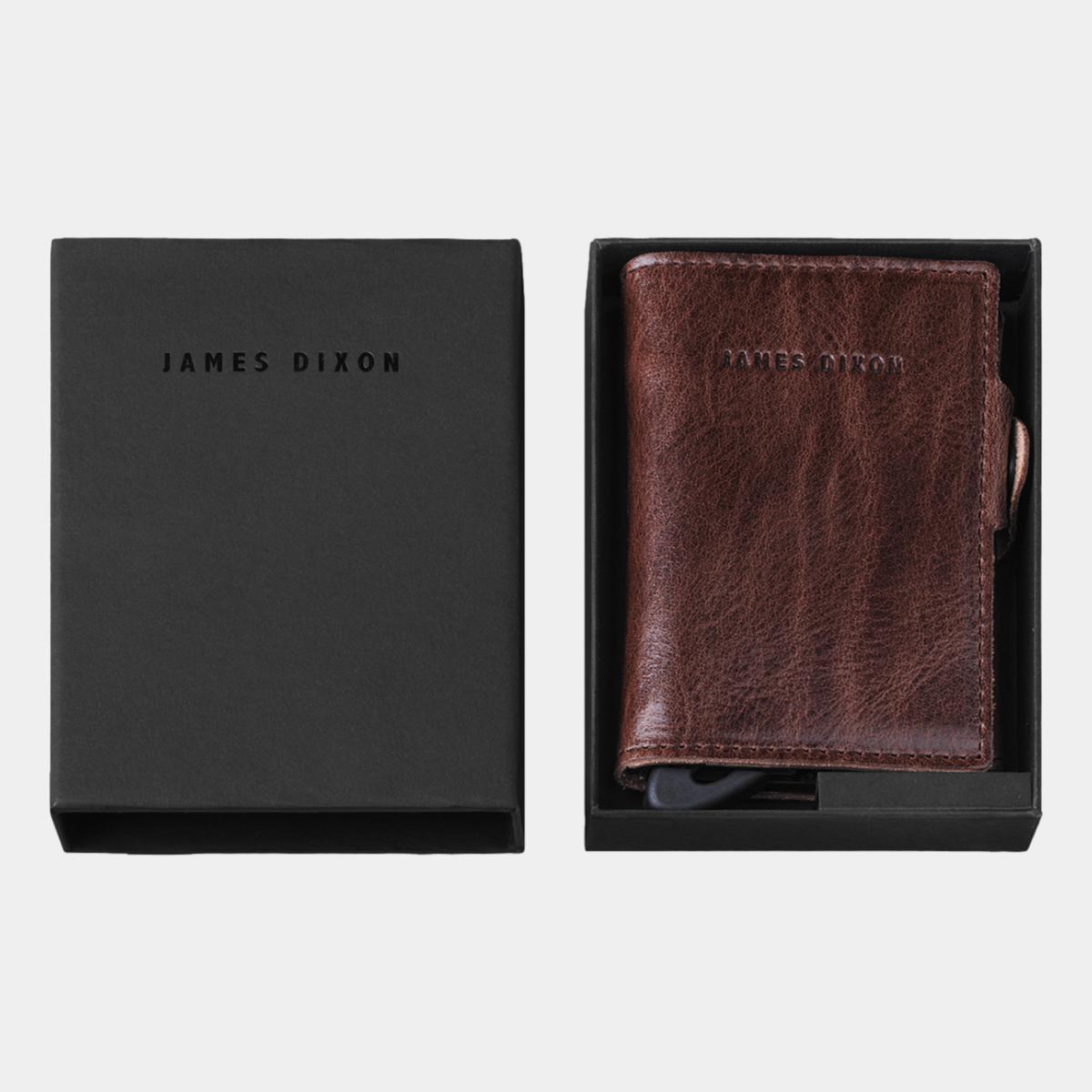 jd0076 james dixon boton classic cacao brown coin pocket wallet box