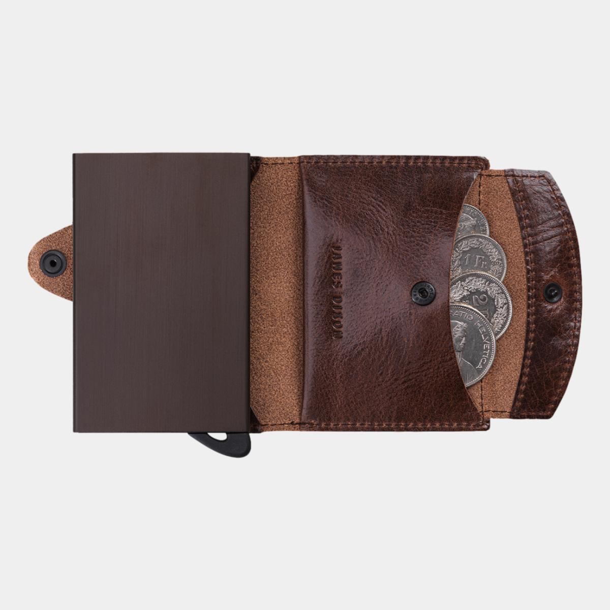 jd0076 james dixon boton classic cacao brown coin pocket wallet coins