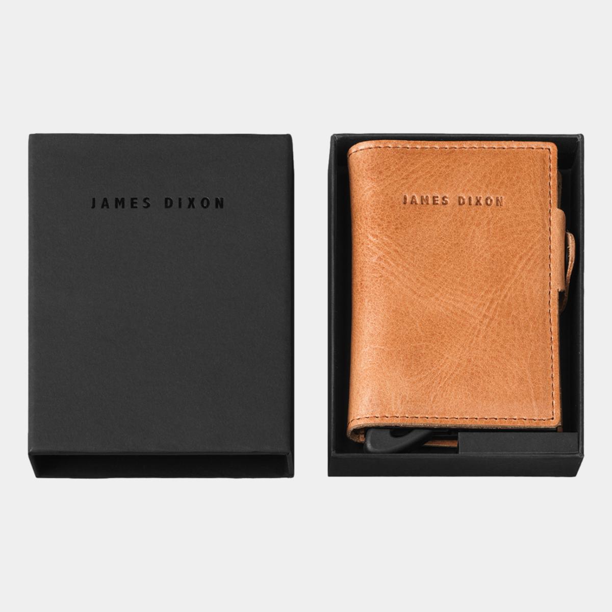 jd0077 james dixon boton classic camel brown coin pocket wallet box