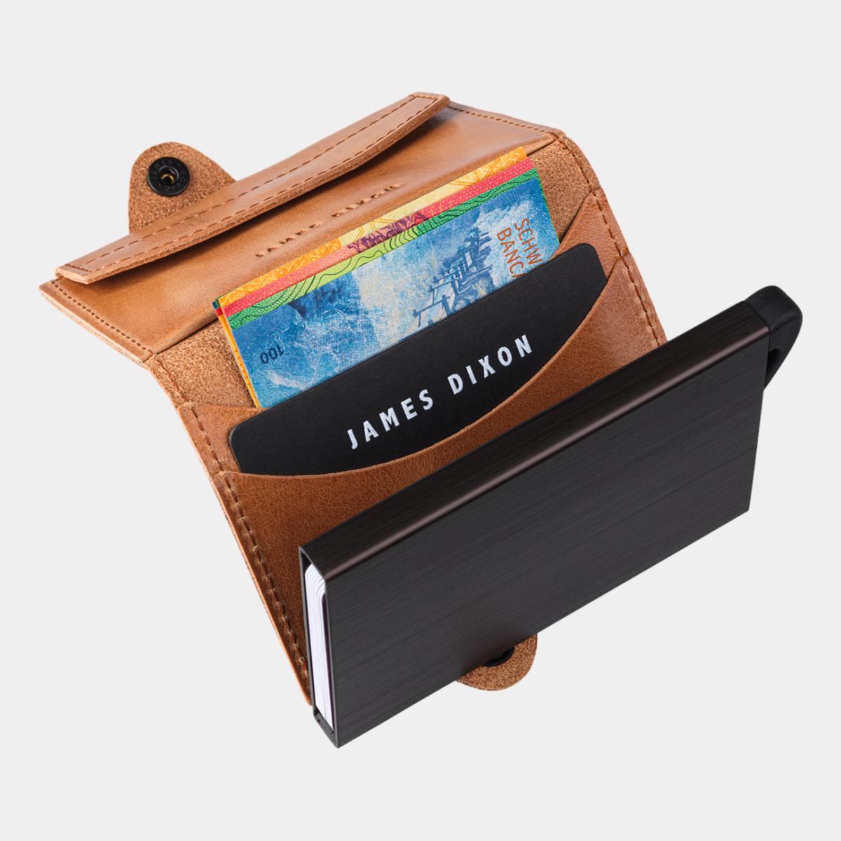 jd0077 james dixon boton classic camel brown coin pocket wallet notes