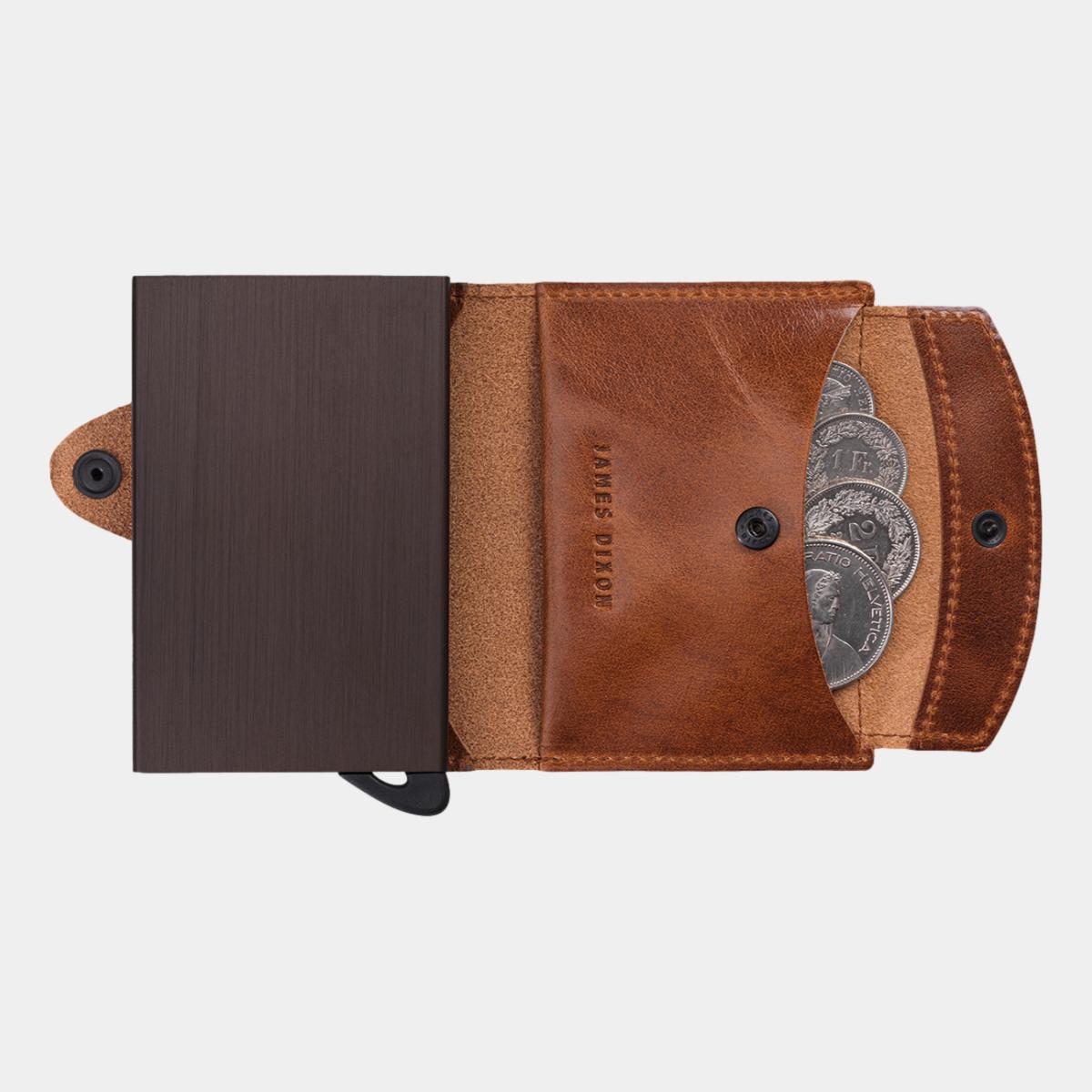 jd0080 james dixon boton classic havana brown coin pocket wallet coins
