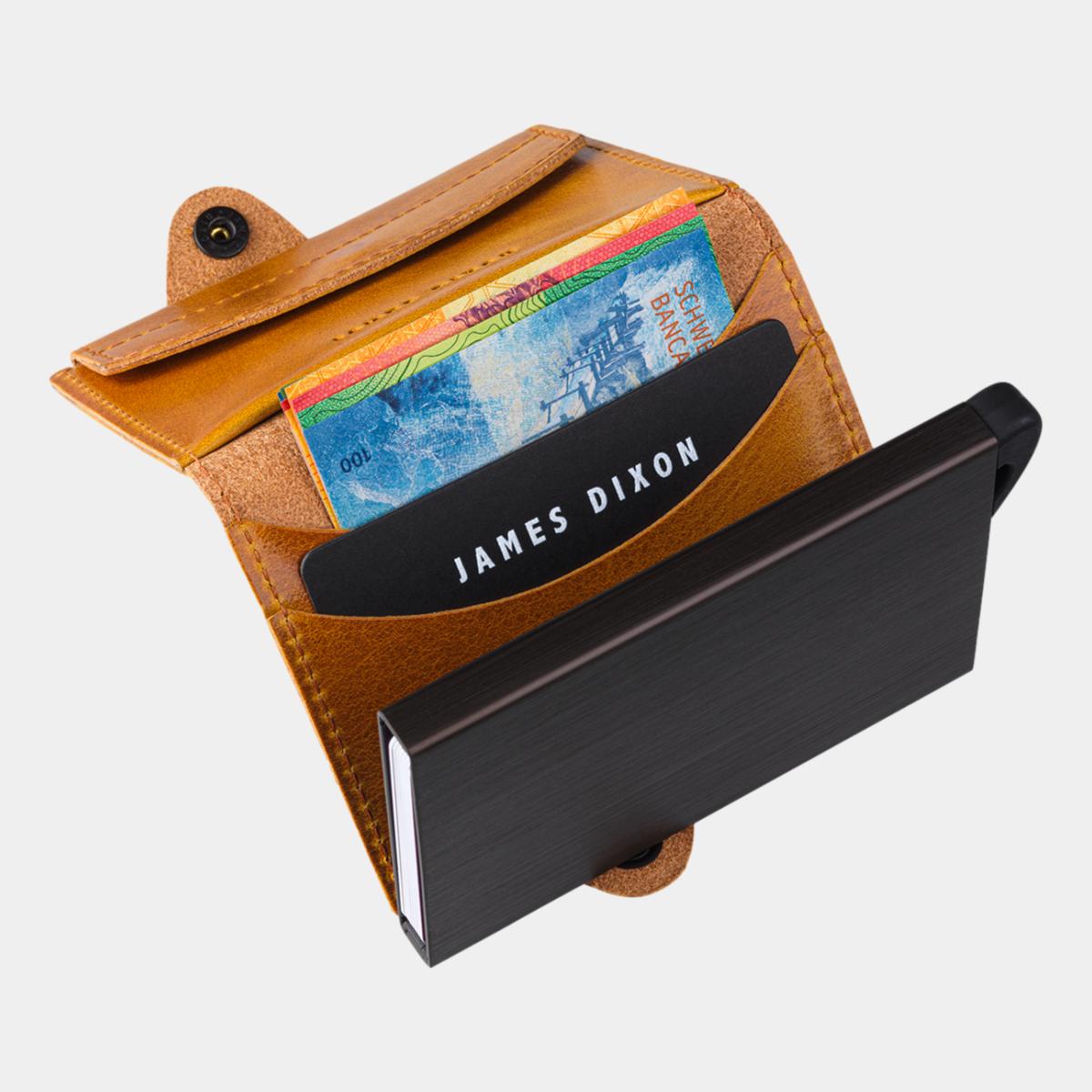 jd0081 james dixon boton classic ochre coin pocket wallet notes