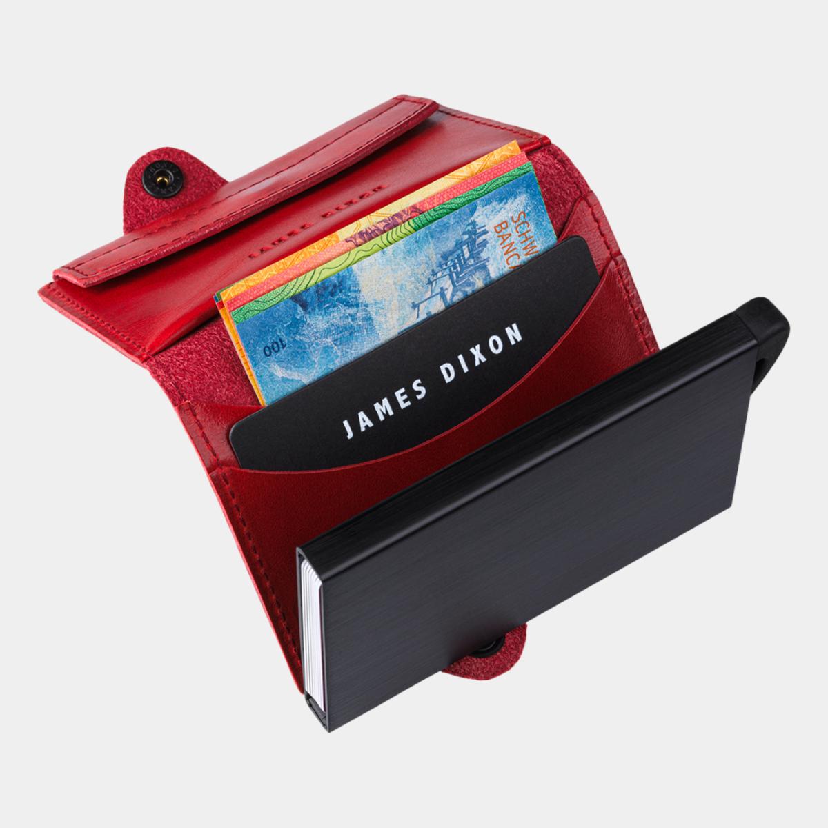 jd0082 james dixon boton classic red coin pocket wallet notes