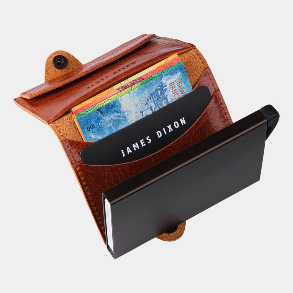jd0083 james dixon boton classic rust coin pocket wallet notes