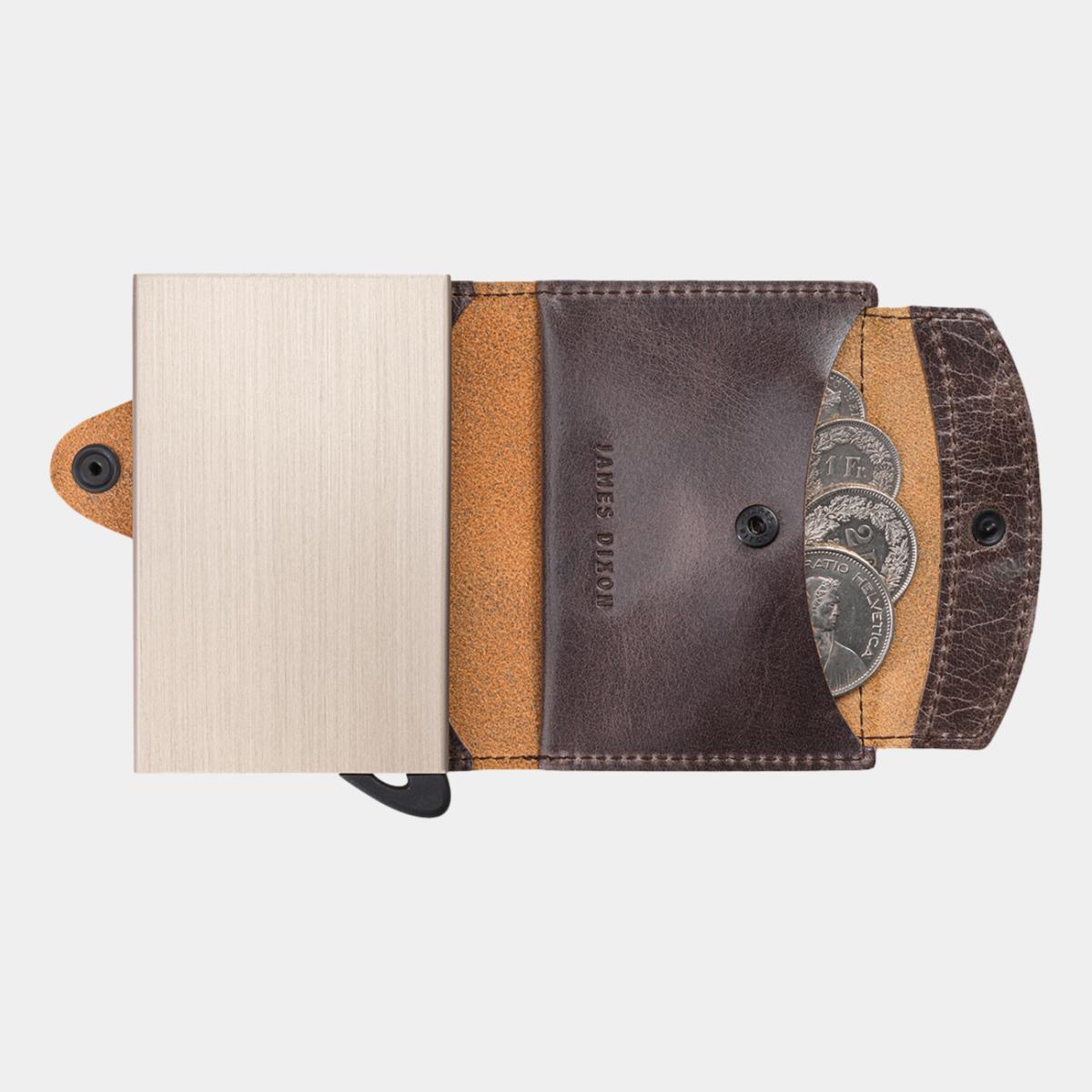 jd0084 james dixon boton classic saddle brown coin pocket wallet coins