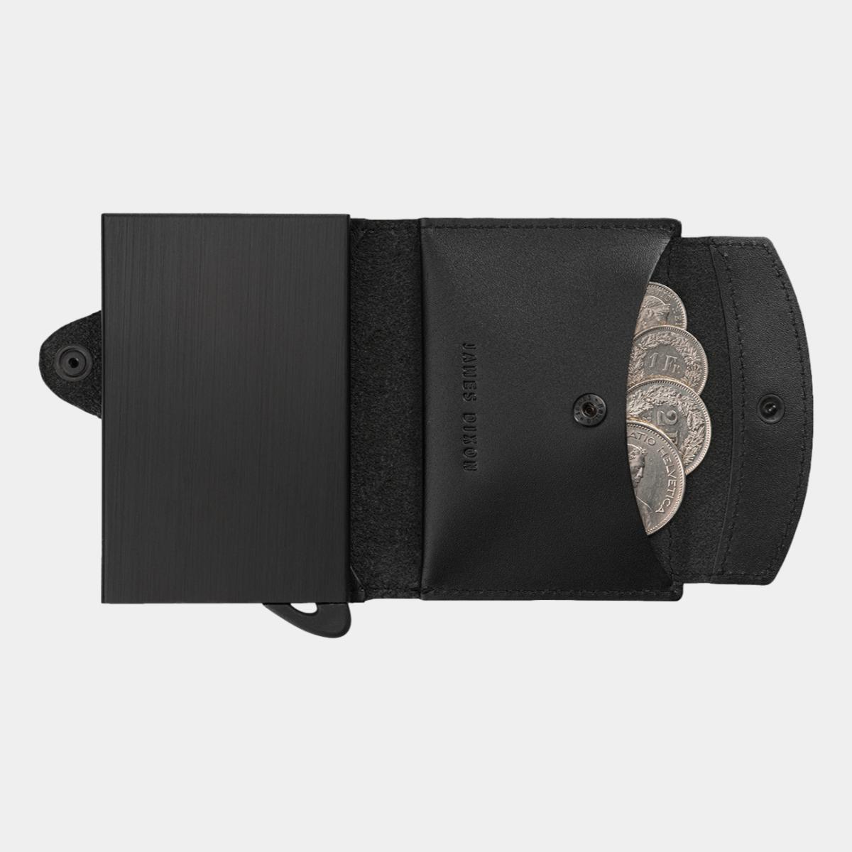 jd0085 james dixon boton one all black coin pocket wallet coins