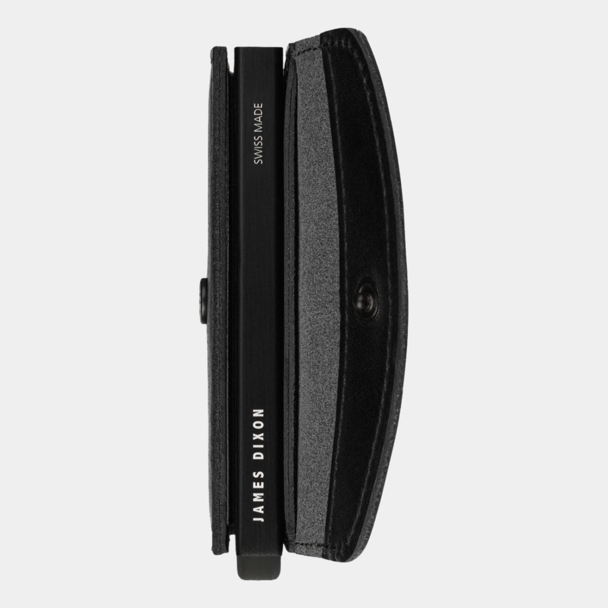 jd0087 james dixon grande classic all black wallet side