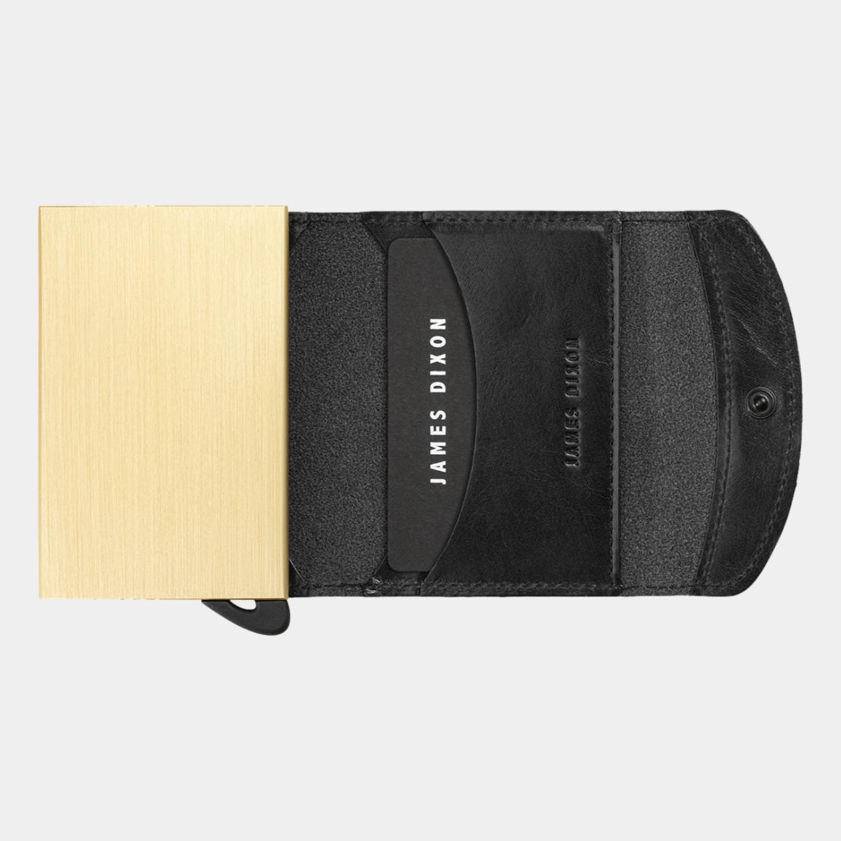 jd0088 james dixon grande classic black gold wallet open