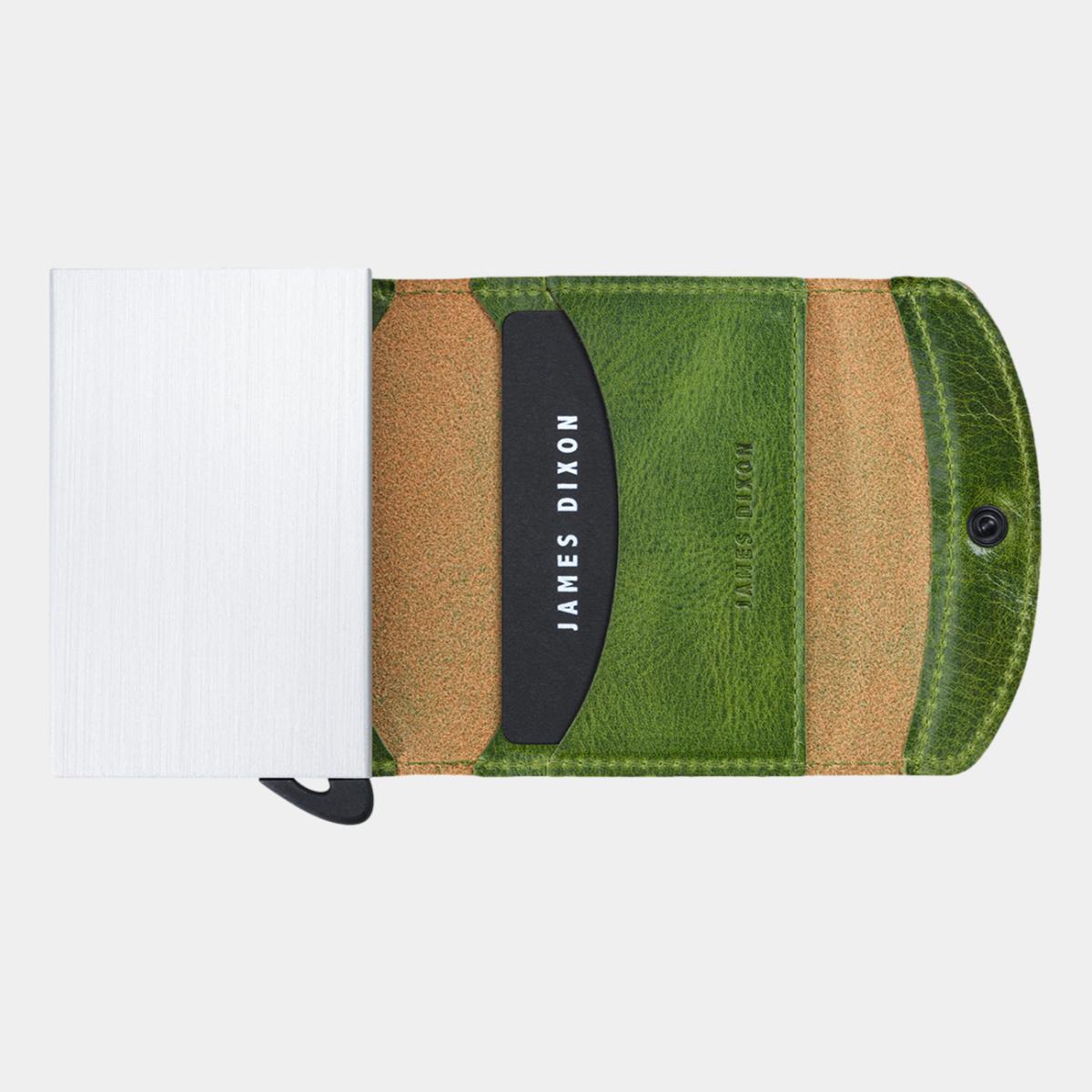 jd0093 james dixon grande classic green wallet open