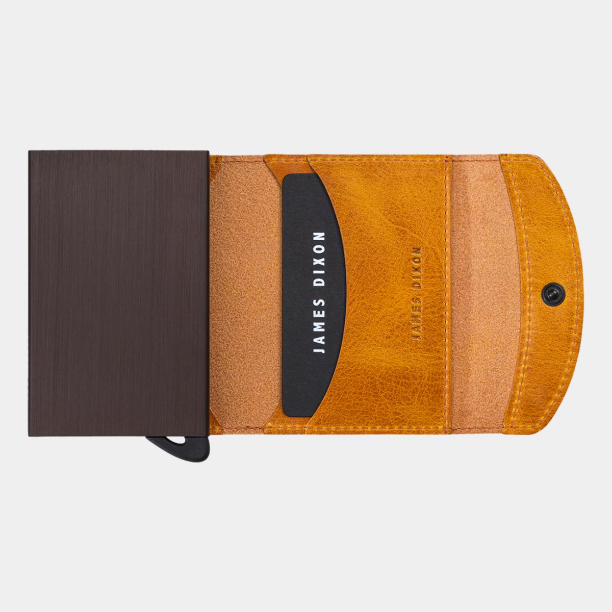 jd0095 james dixon grande classic ochre wallet open
